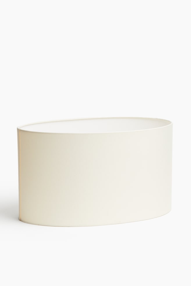 Oval lamp shade - White/Grosgrain - 1