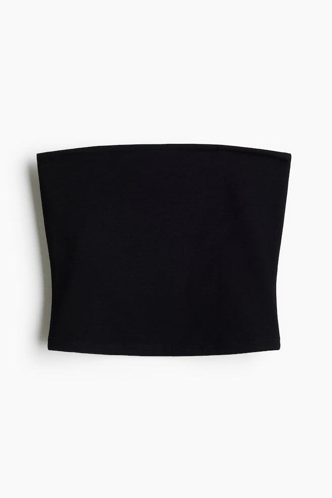 Cotton Tube Top - Black/Navy blue/striped/Dark brown - 1
