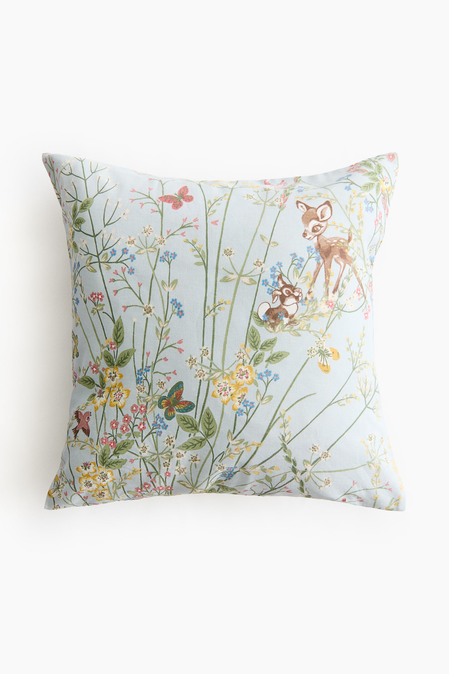 Patterned cotton cushion cover - Light turquoise/Bambi/White/Bambi/Pink/Bambi/Brown/Bambi - 1