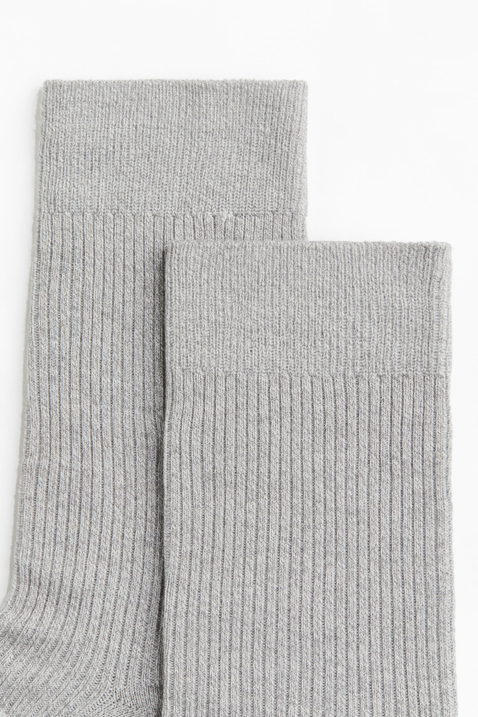 Rib-knit socks - Light grey/Black marl/Green marl/Dark red marl/Dark blue marl/Black - 2