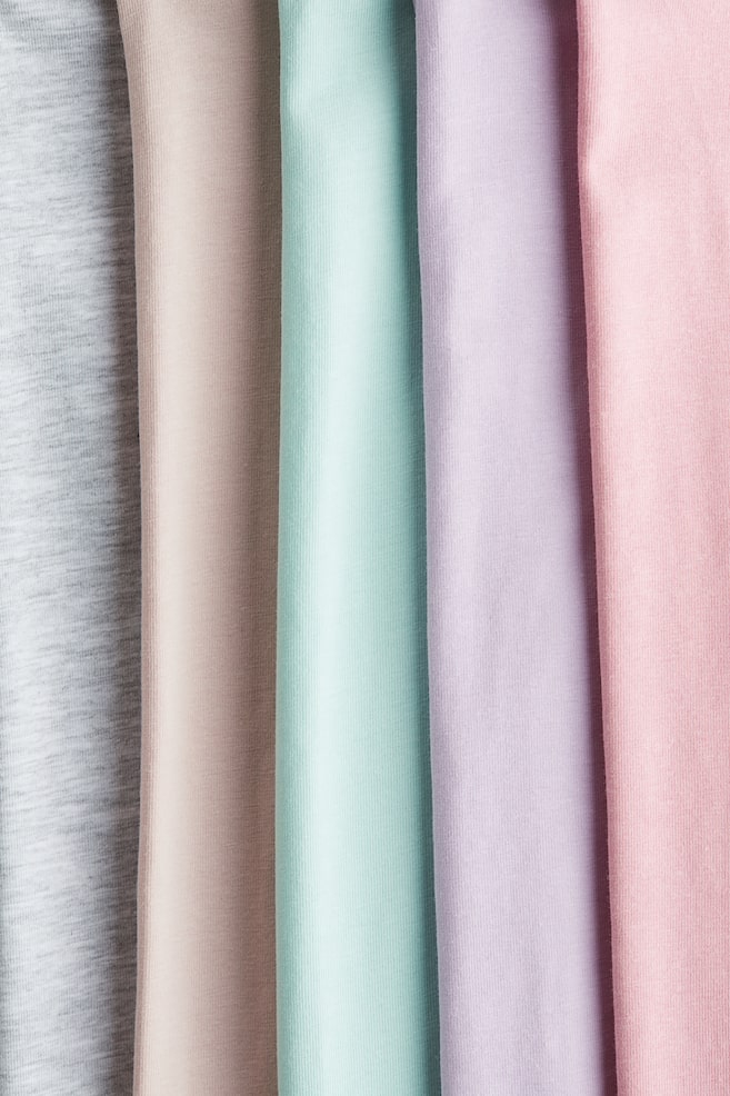 5-pack jersey leggings - Pink/Light purple/Black/Pink/Light green/Black/Hearts/Dusty pink/Dark red/Pink/Yellow/Light pink/Cherries/White/Polka dot/Grey/Pink/Light purple/Mint green - 2