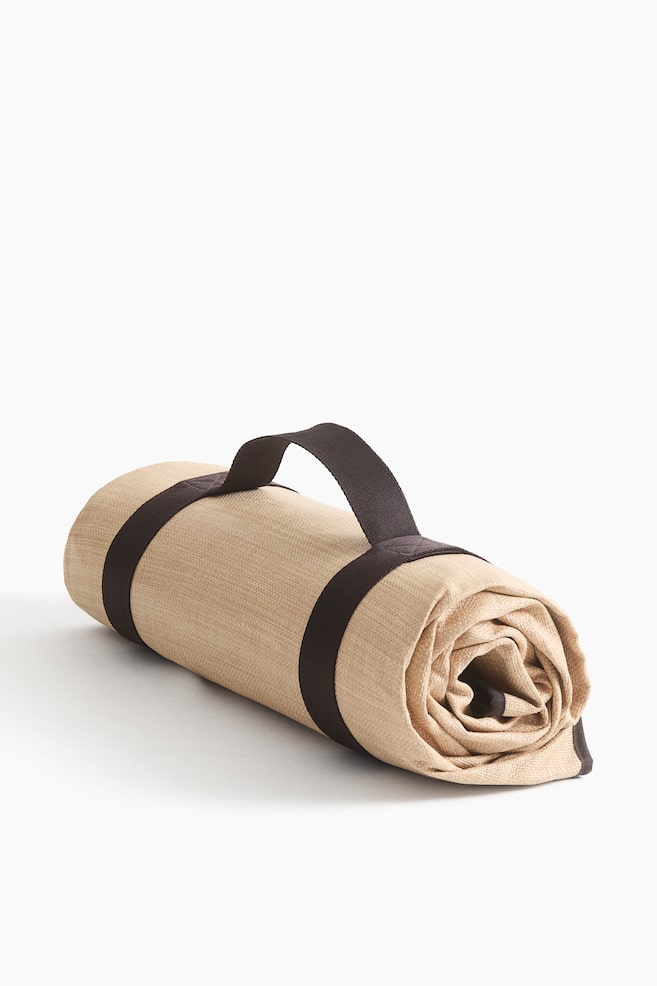 Straw-look picnic blanket - Beige - 1