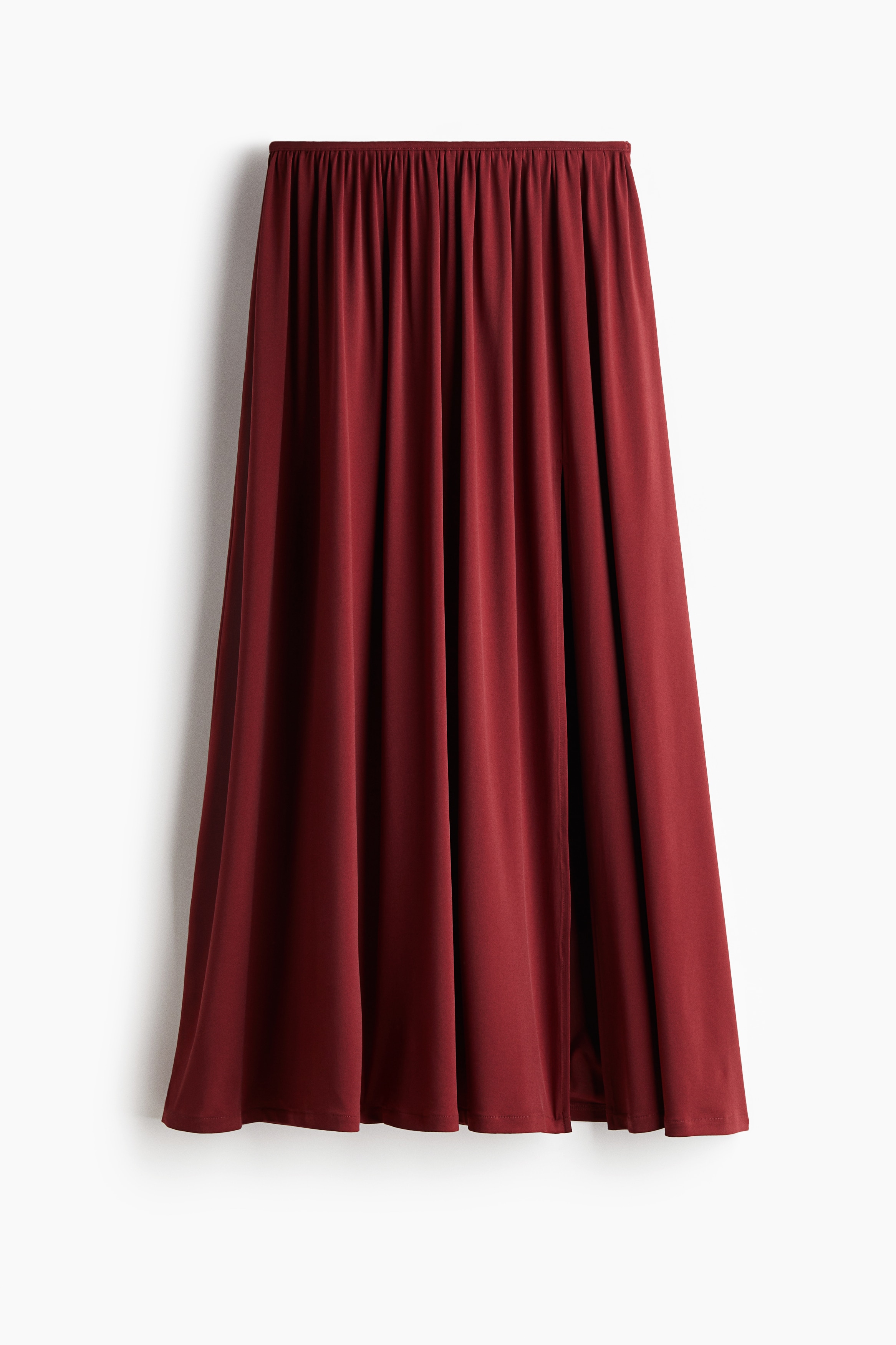 High-slit maxi skirt - Burgundy