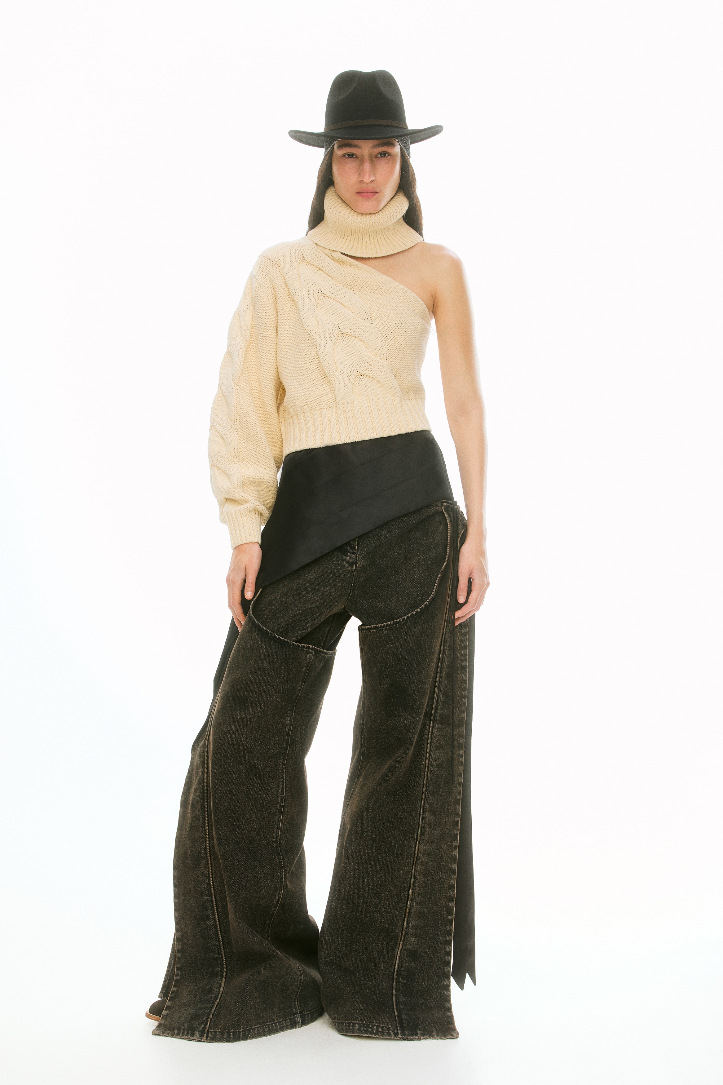 チャップスレイヤードパンツ - ダークブラウン - レディース | H&M JP