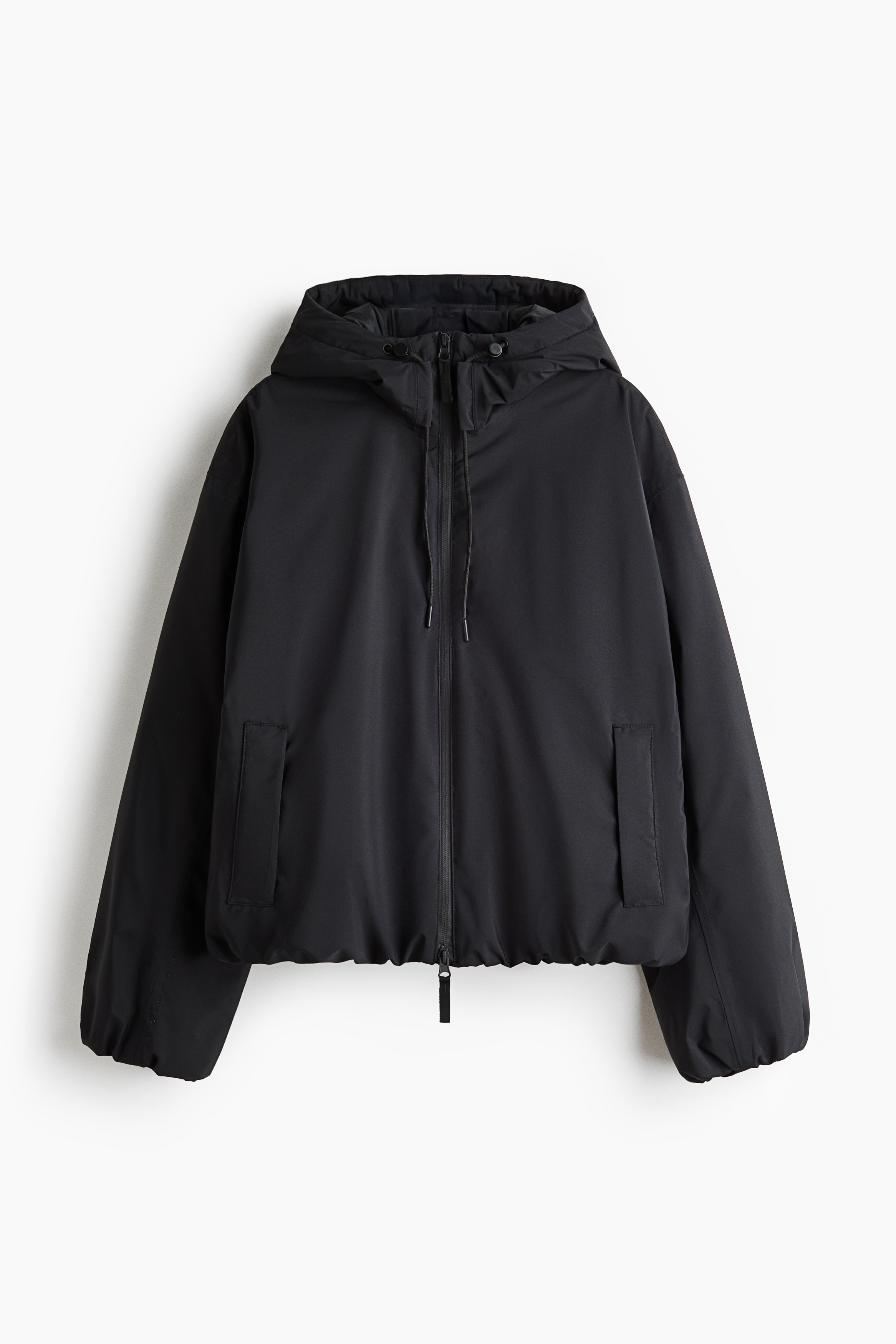 Padded sports rain jacket with StormMove™ - Black/Dark heather
