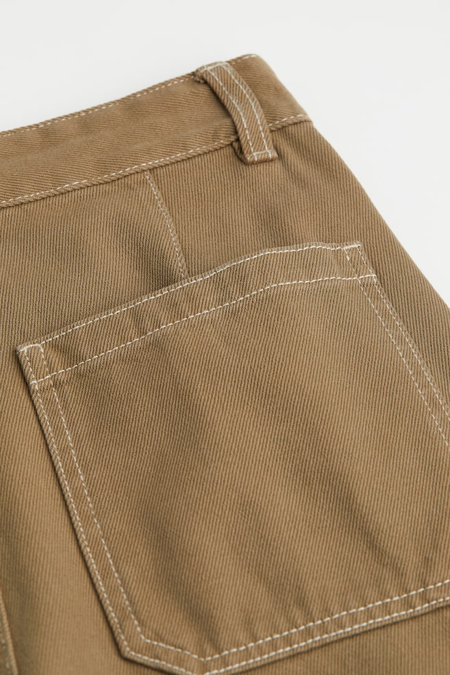 Wide cargo trousers - Khaki green/Dark grey/Natural white/Denim blue/dc - 2
