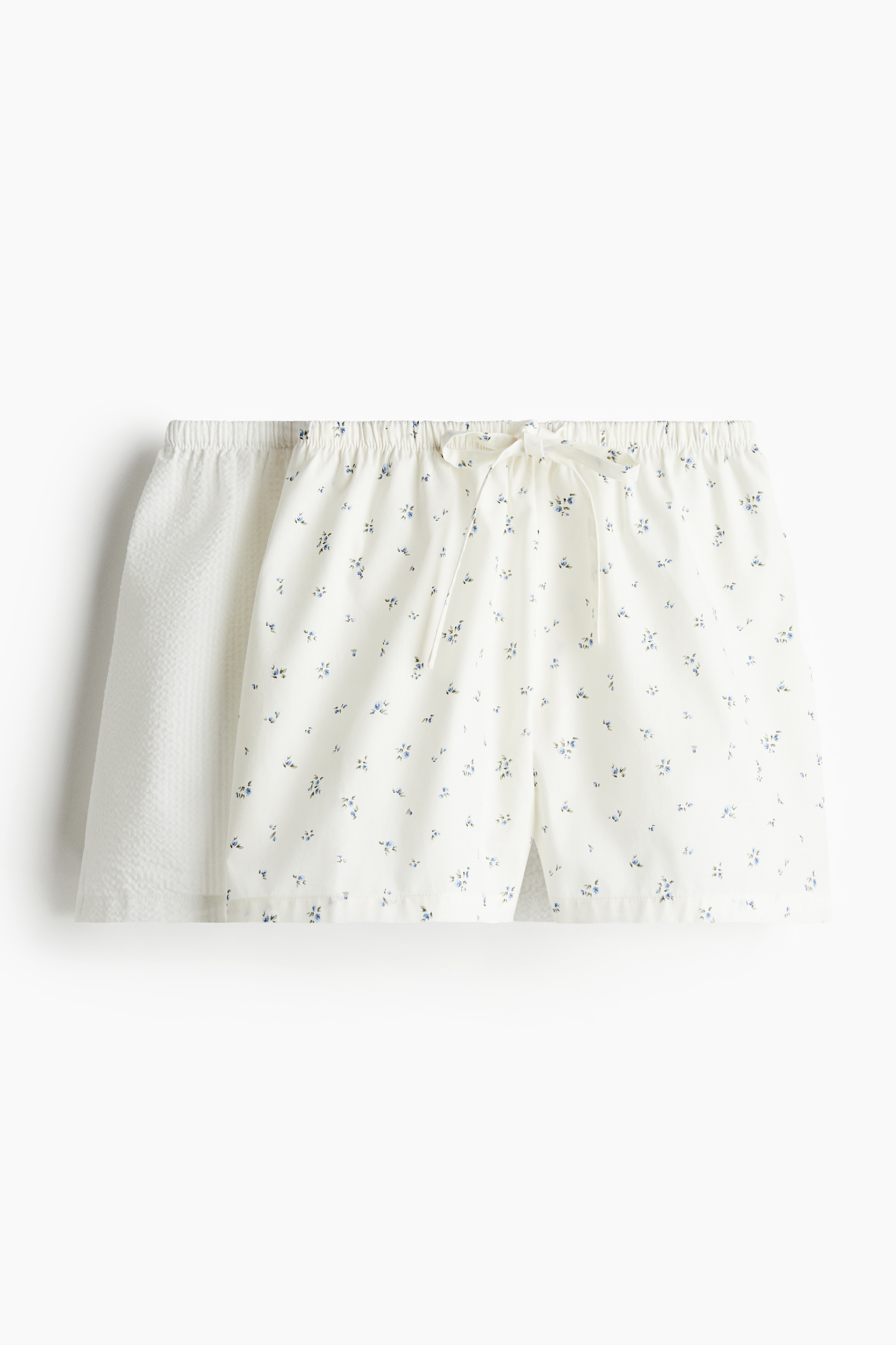 2-pack pyjama shorts - White/Floral/Light blue/Stripe/White/Pink floral/Light blue/Stripe/Light pink/Stripe/White/Hearts/Light blue/Stripe