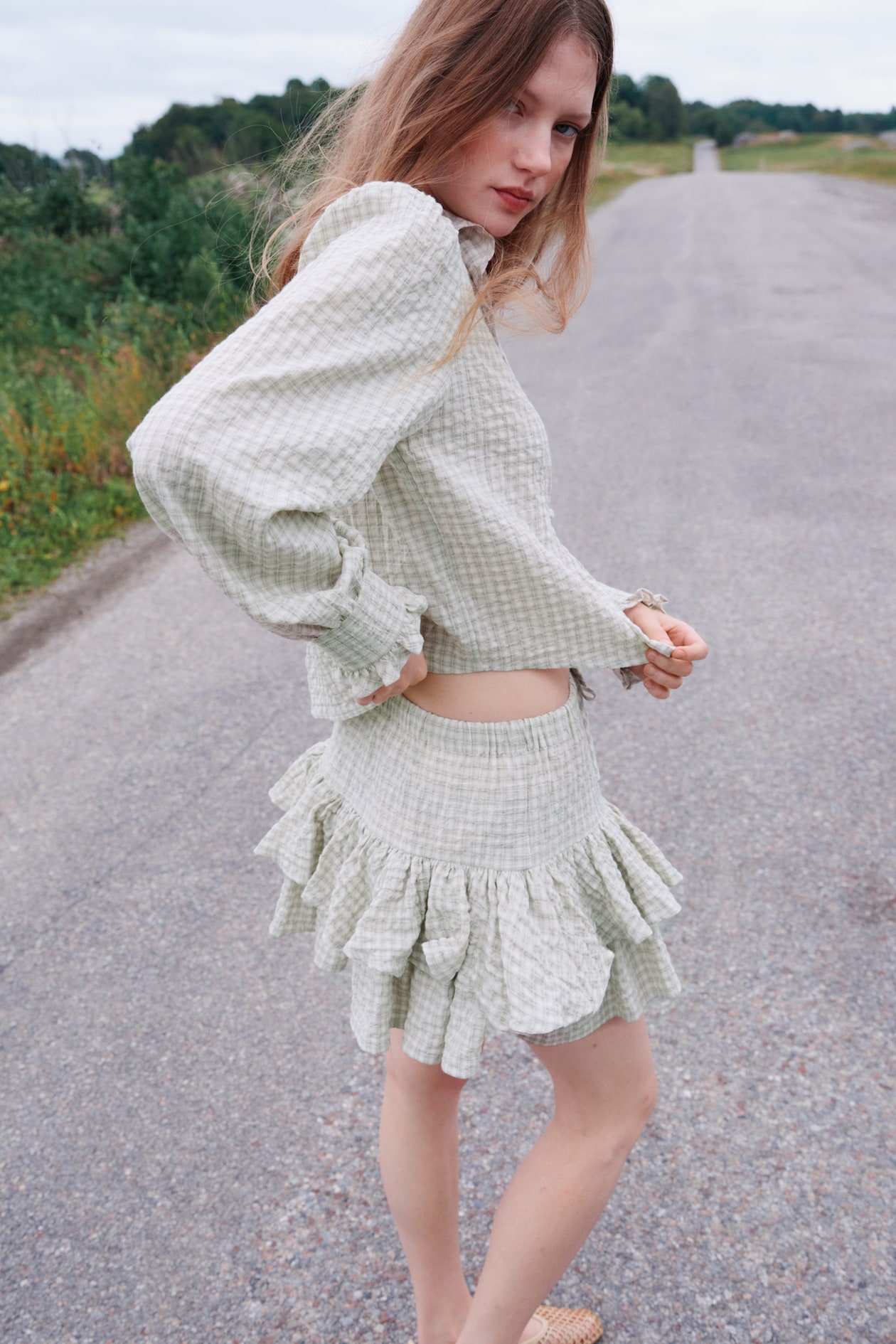 Tiered Drawstring Skirt - image 3