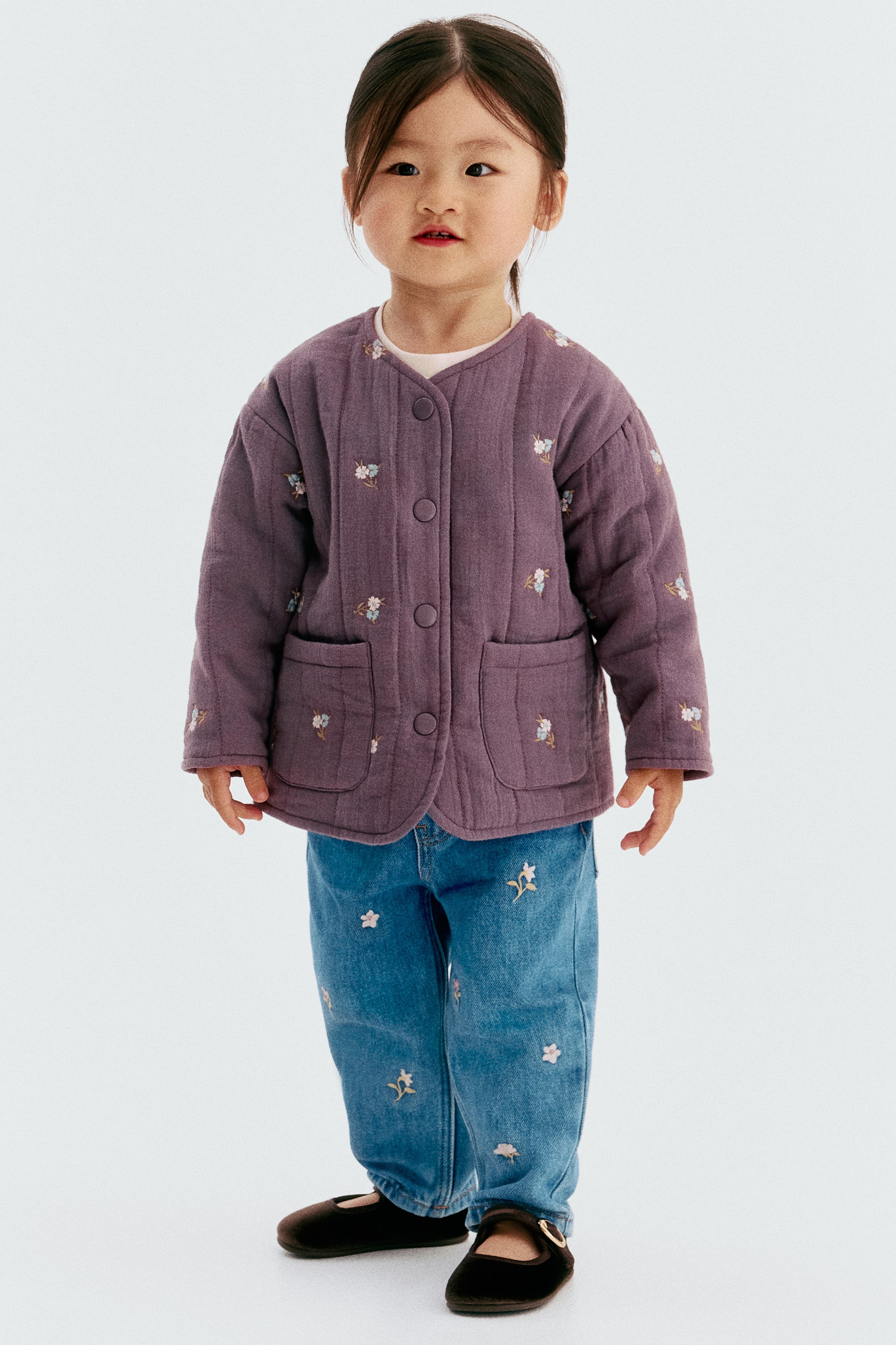 Детские куртки H&M Embroidery-detail jacket — фото 3