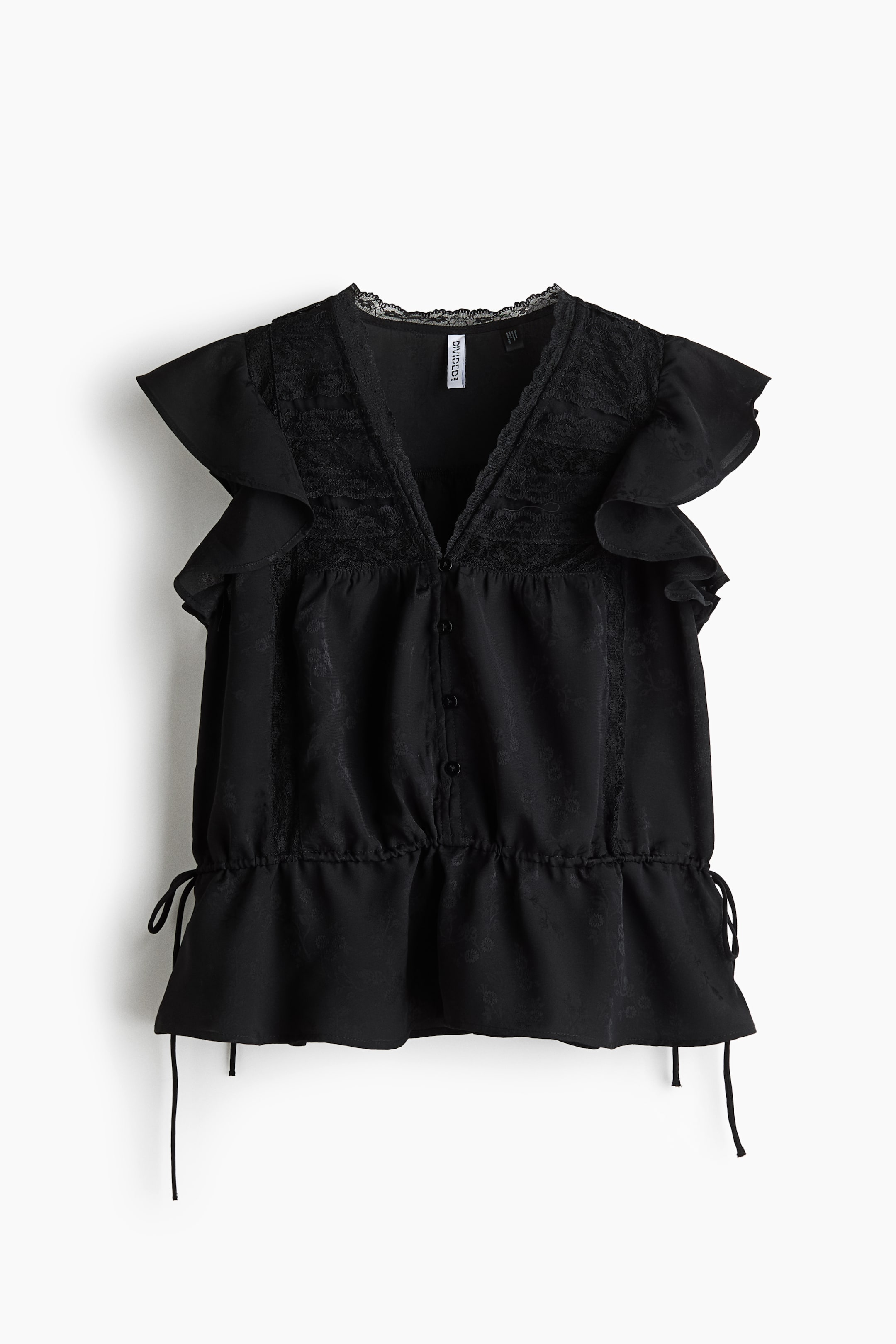 View larger image: Lace-detail blouse - Black - Ladies | H&M IN 1