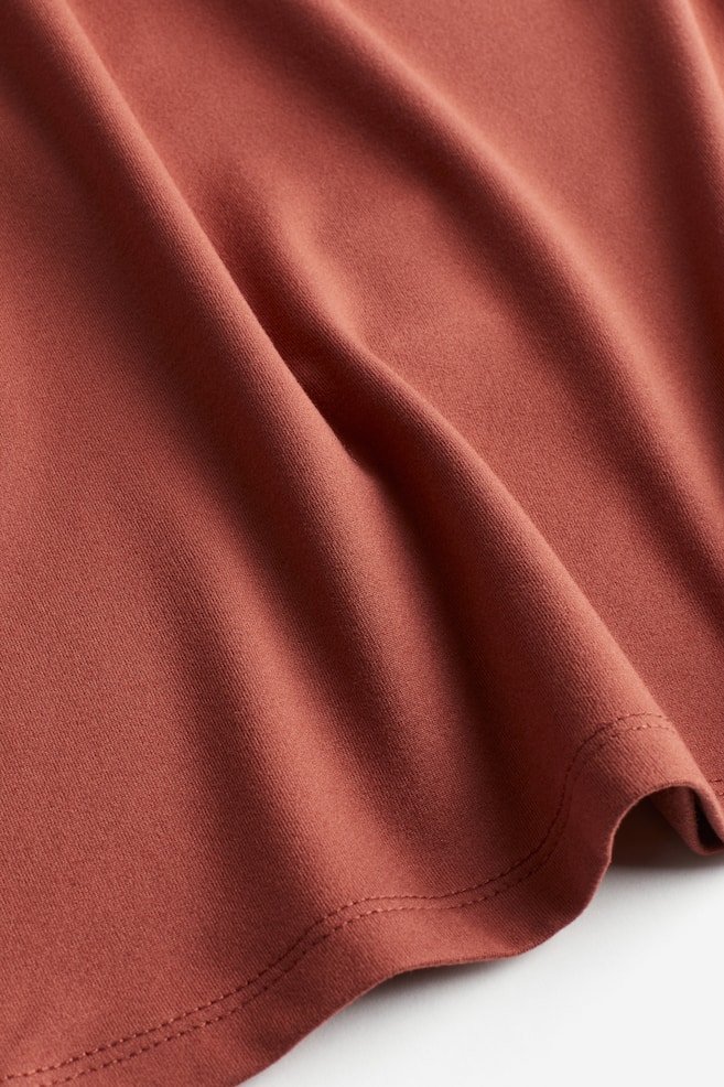 Top à manches longues en jersey - Rouge rouille/Noir/Blanc - 5