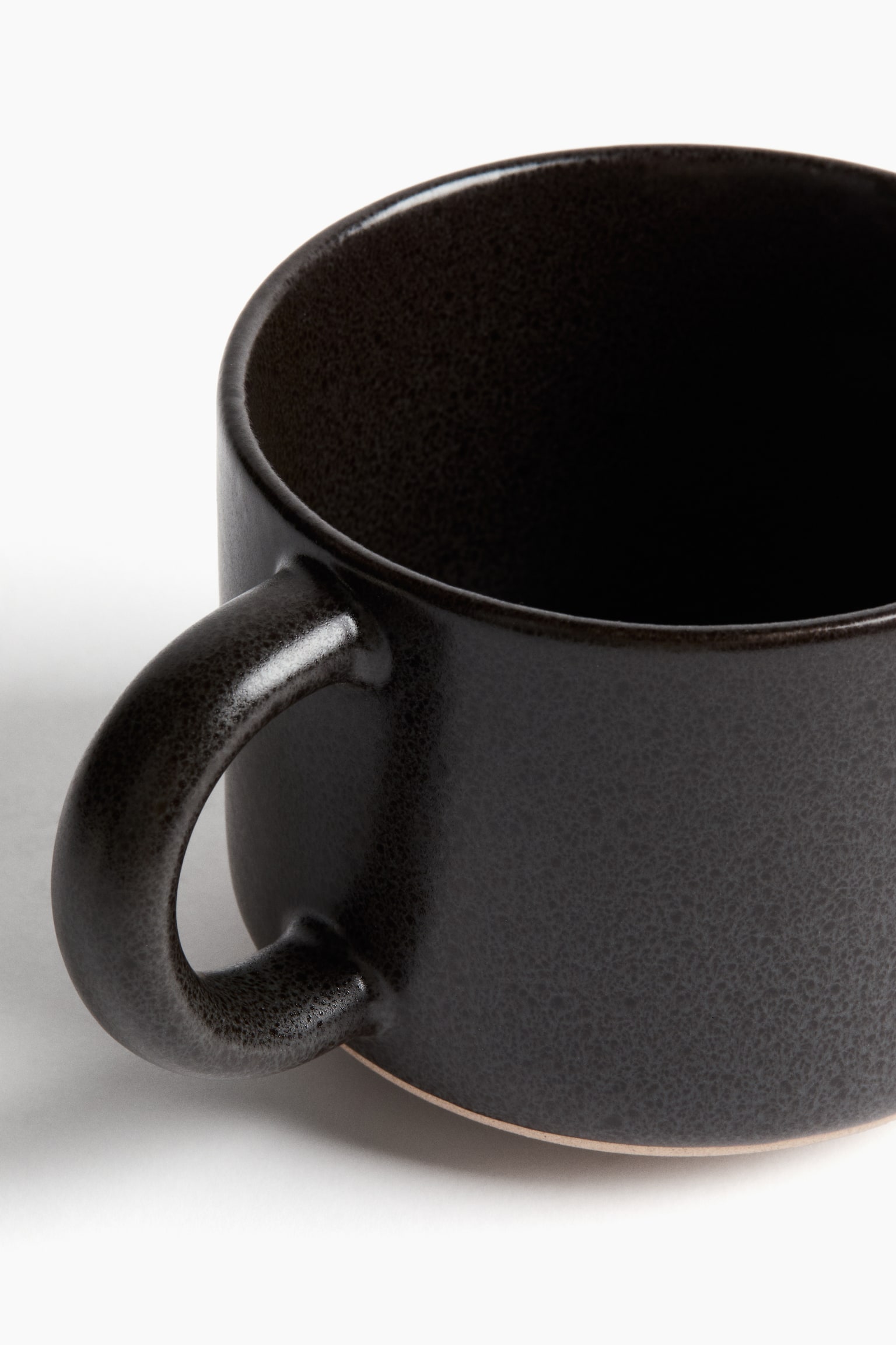 Reactive-glaze stoneware mug - Black/Light beige/Beige - 3