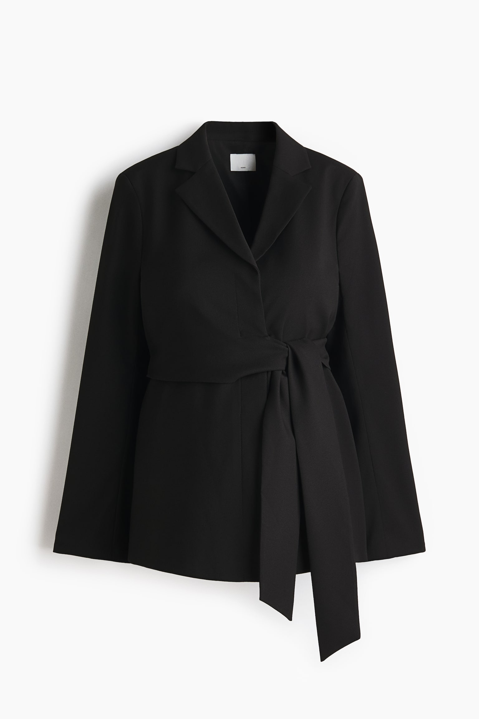 MAMA Blouse avec ceinture à nouer - Noir