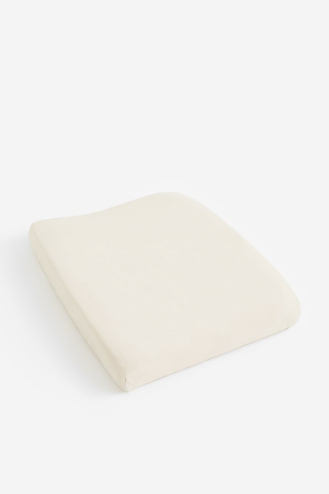 Cotton Changing Pad Cover - Light beige - 1