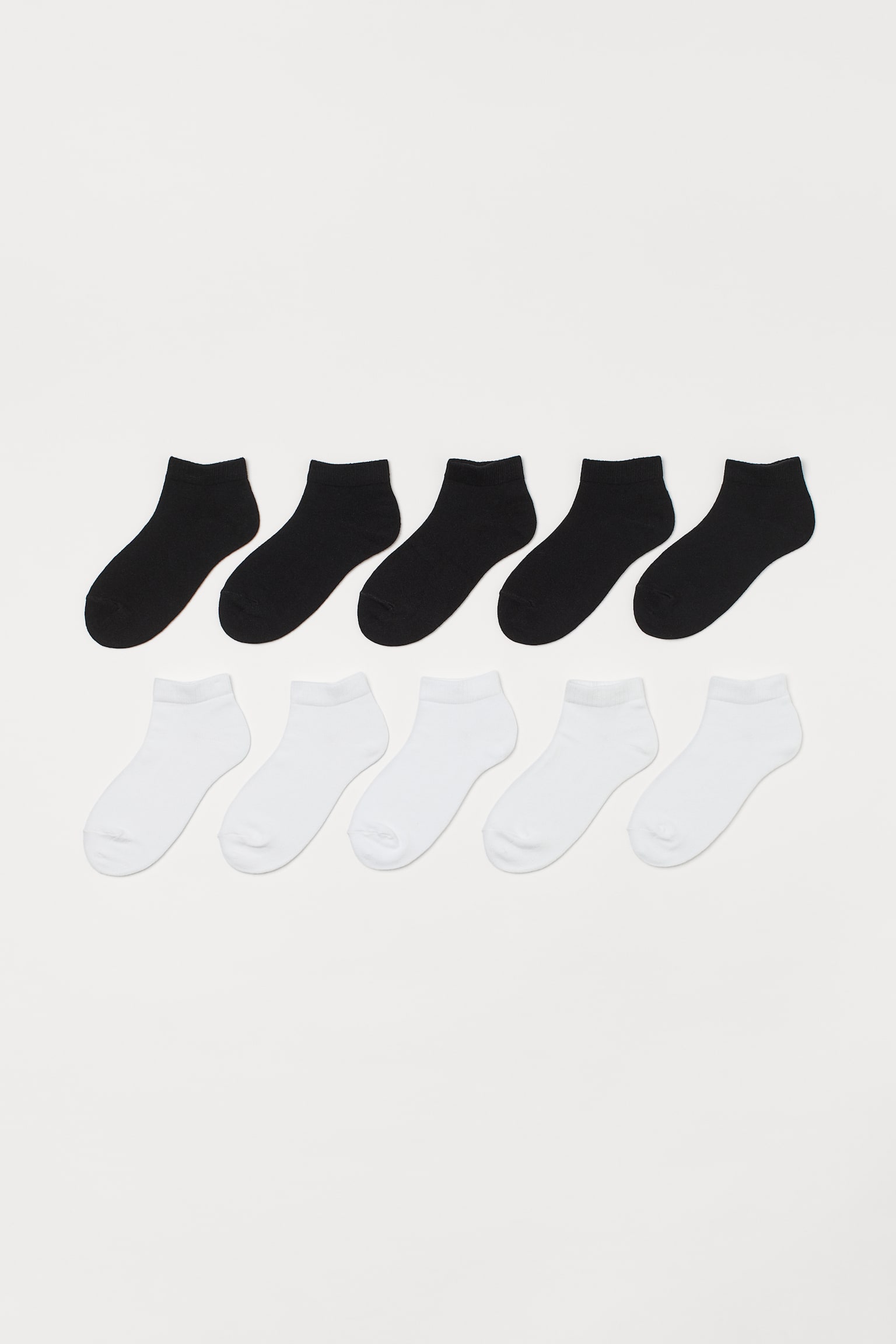 10-pack Sneaker Socks - Black/White - 1