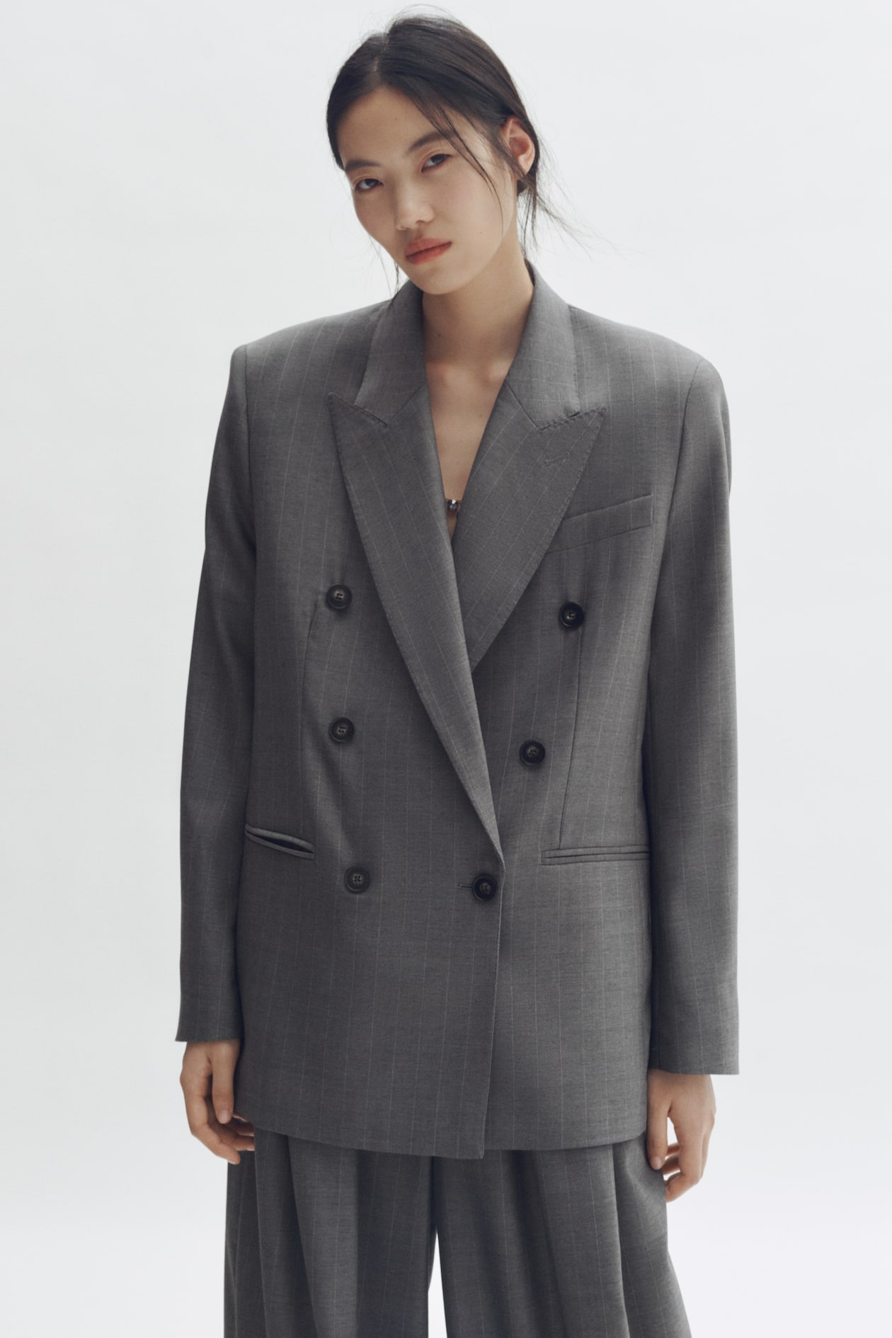 Double-Breasted Wool Blazer - image 5
