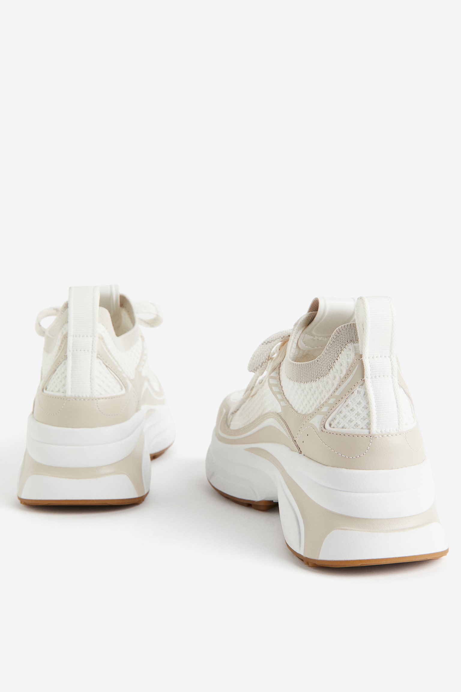 Fully Fashioned Sneakers - White/Beige/Light greige - 3