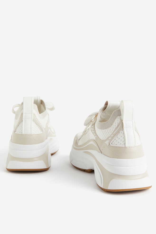 Formstrikkede sneakers - Hvid/Beige - 3