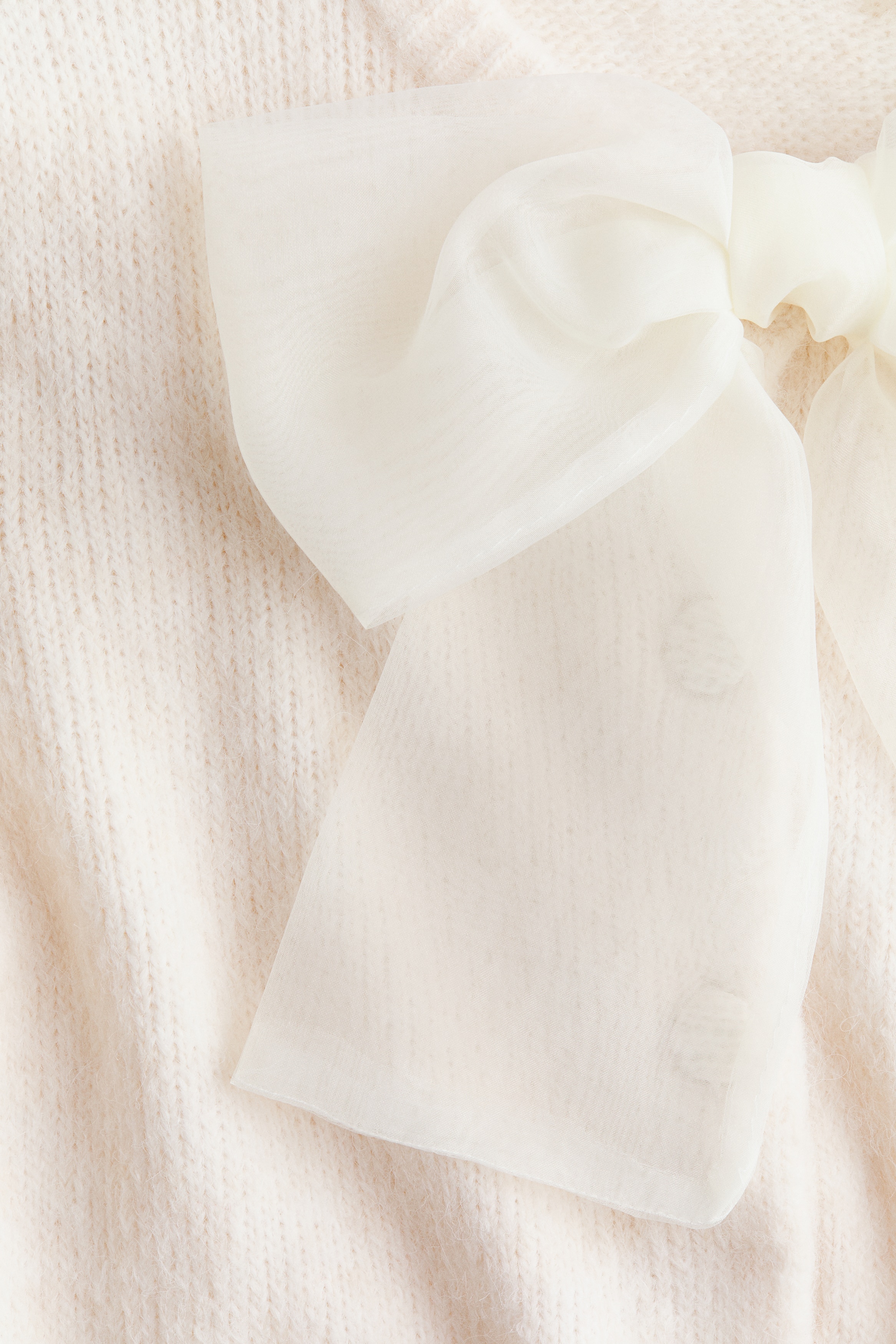 Bow-detail knitted cardigan
