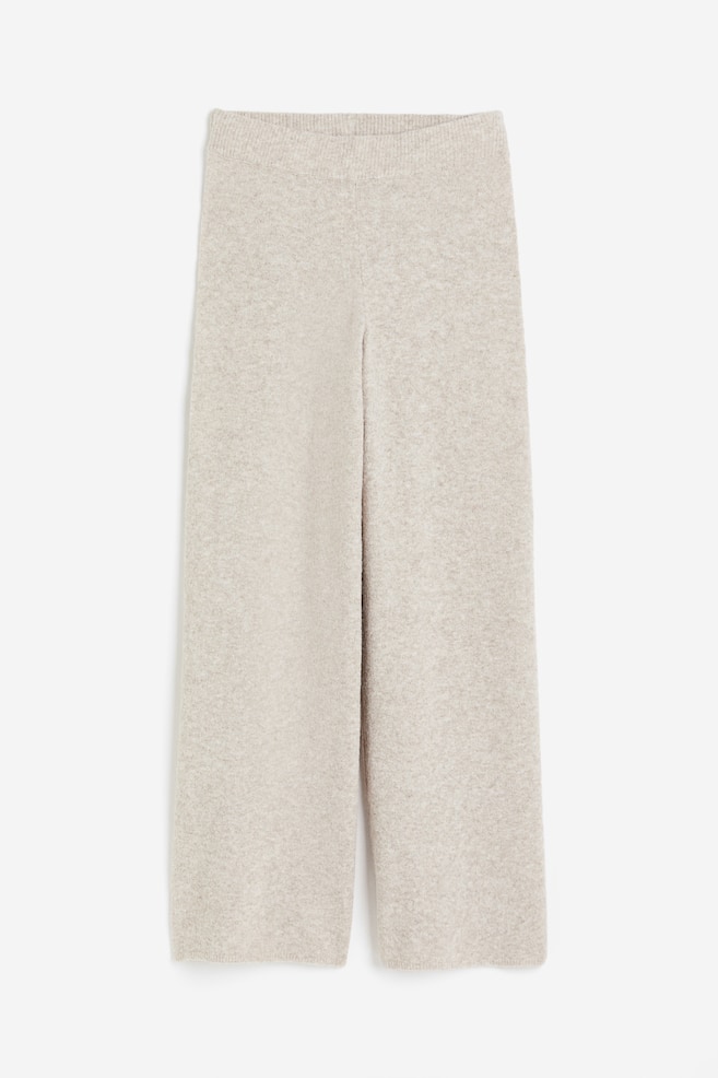 Fine-knit trousers - Light beige marl - 2