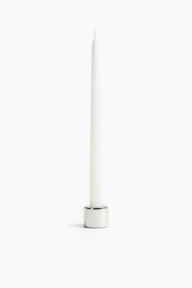 Small metal candle holder - Silver-coloured - 1
