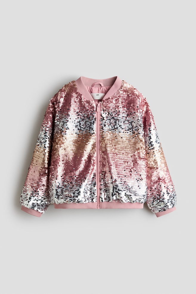 Cazadora bomber de lentejuelas - Rosa/Lentejuelas/Rosa/Corazones/Rosa de antaño/Cerezas/Rosa/Corazones - 1