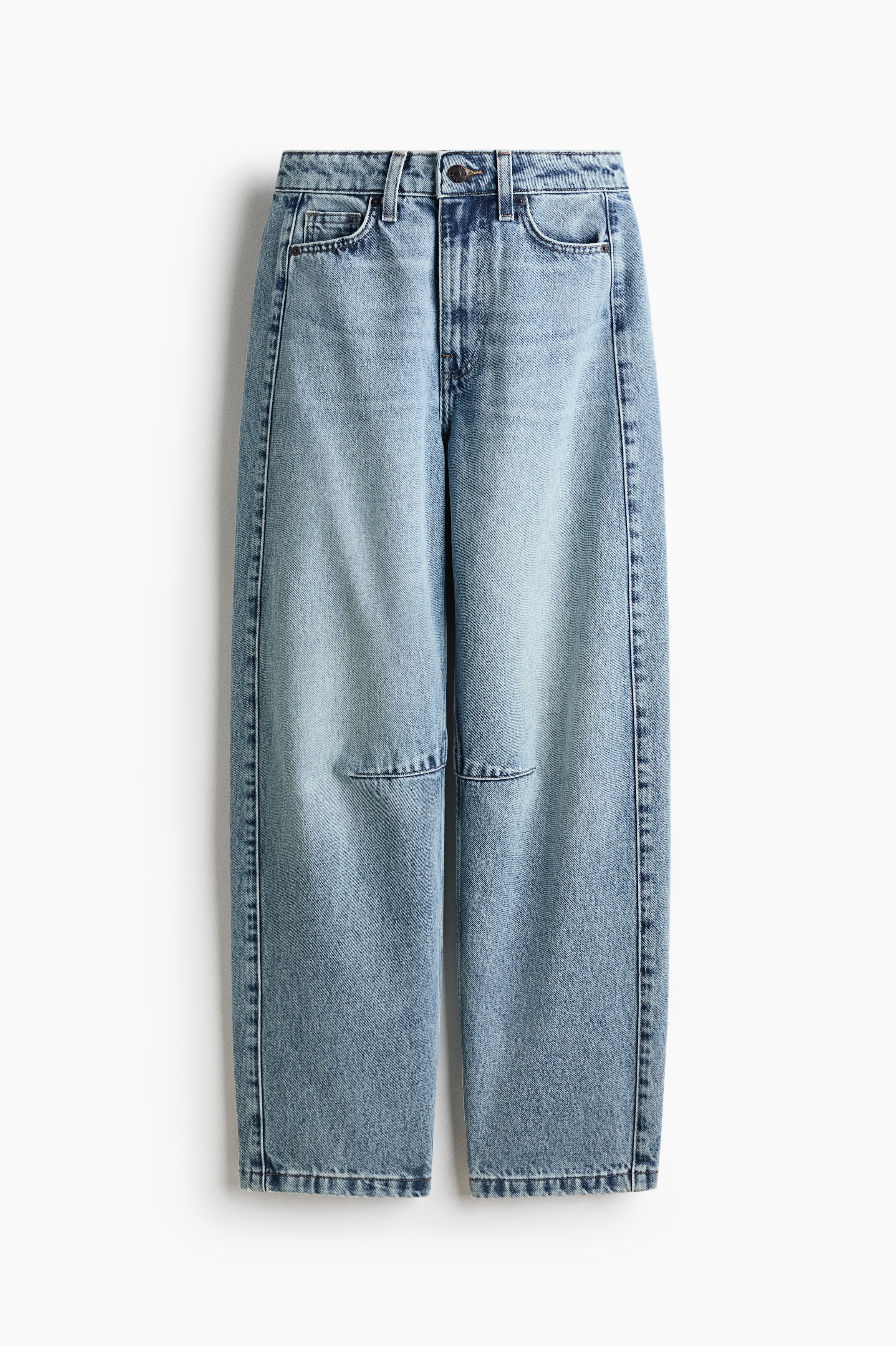 Barrel High Waist Ankle Jeans - Light denim blue