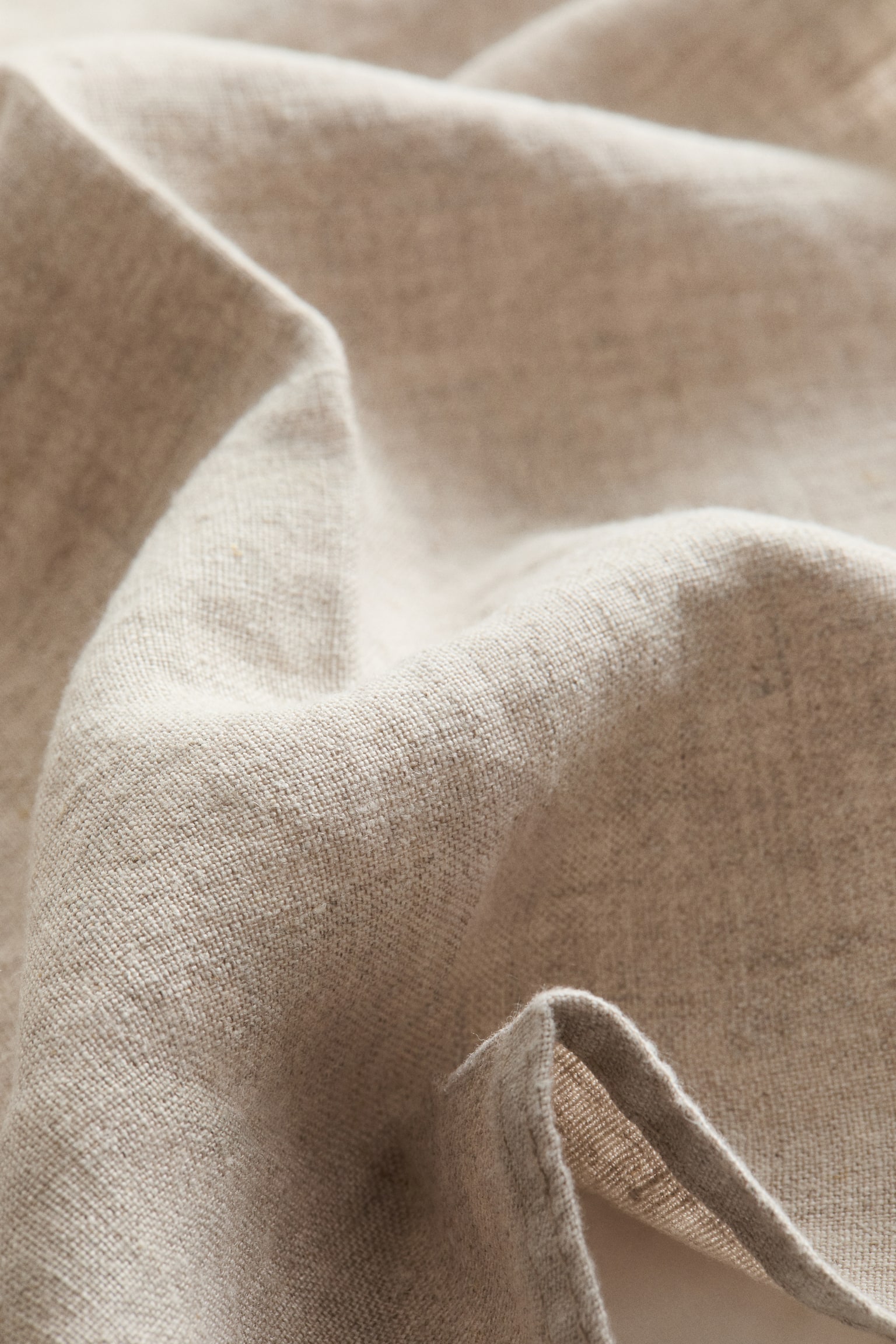 Набір із 2 лляних серветок - Бежевий/Білий - 3