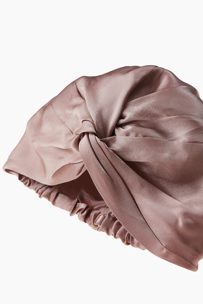Silk hair bonnet - Dusty pink - 2