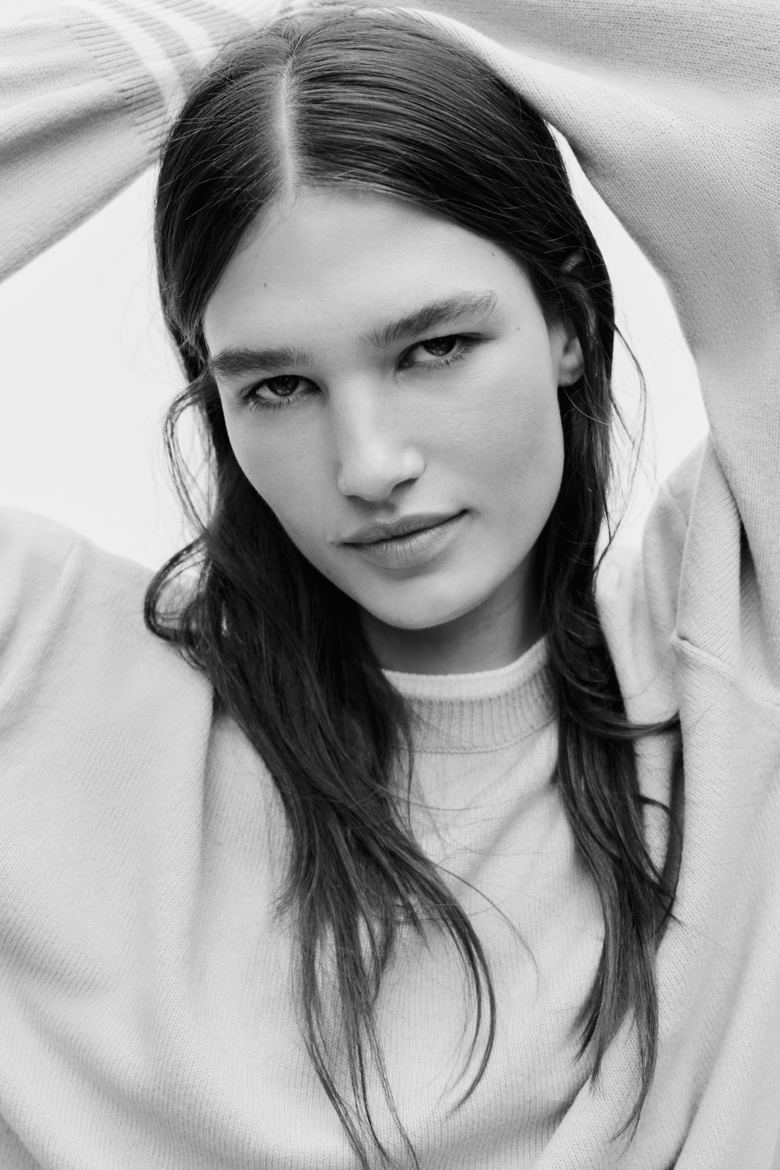 Pull à effet superposé - Beige - 6