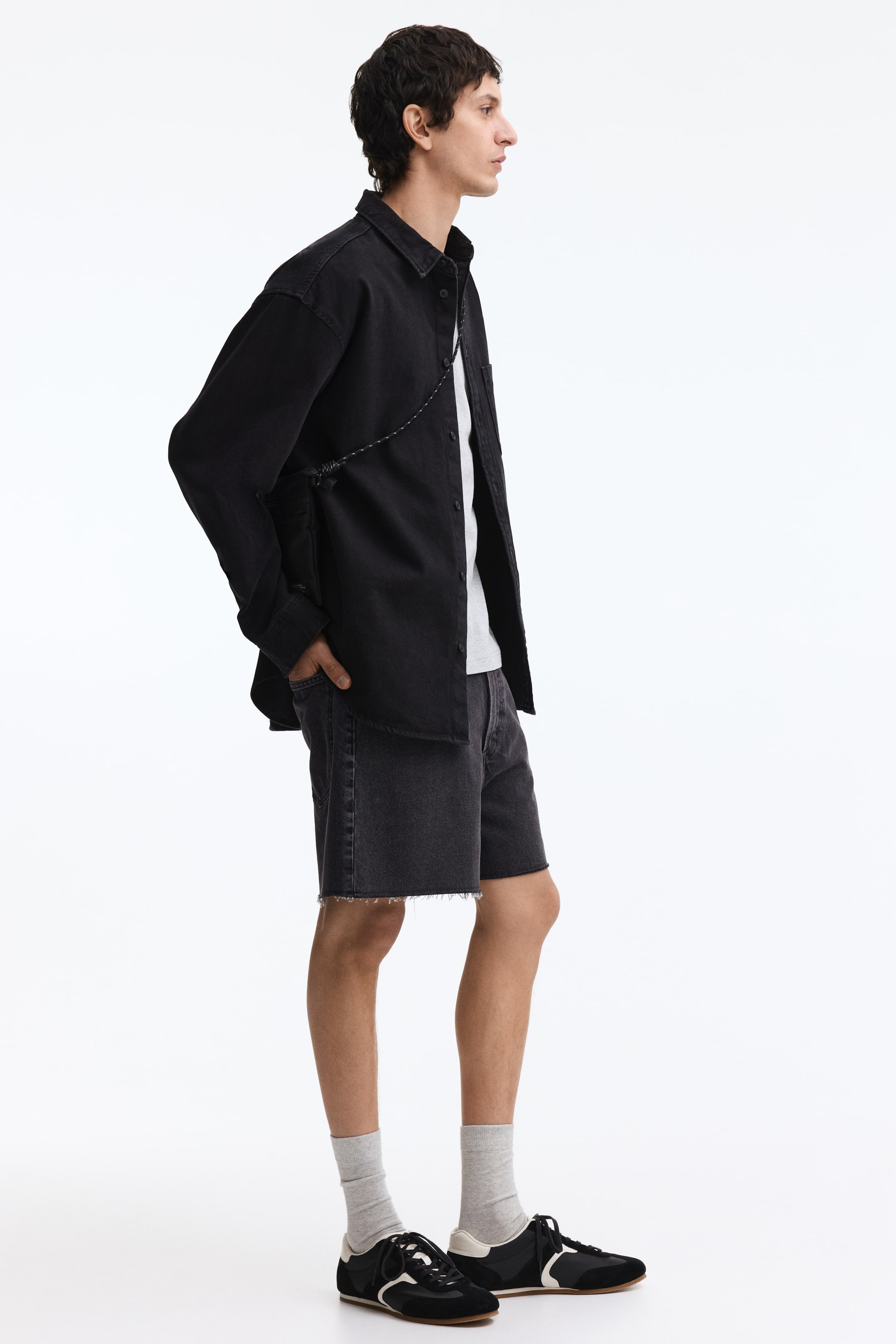 Мужские шорты H&M Short Baggy Denim Shorts — фото 5