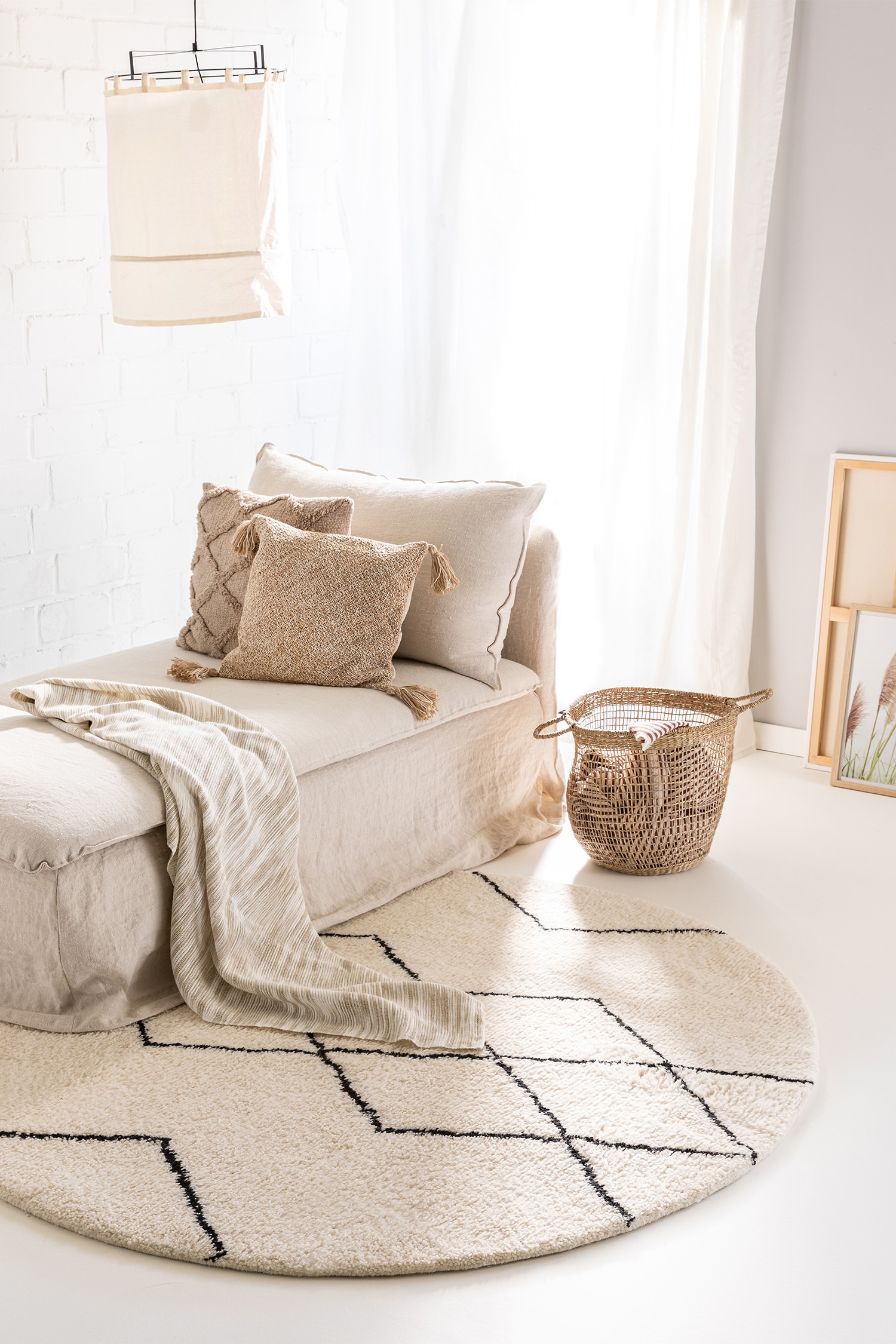 Wollen Vloerkleed Berber - Crème