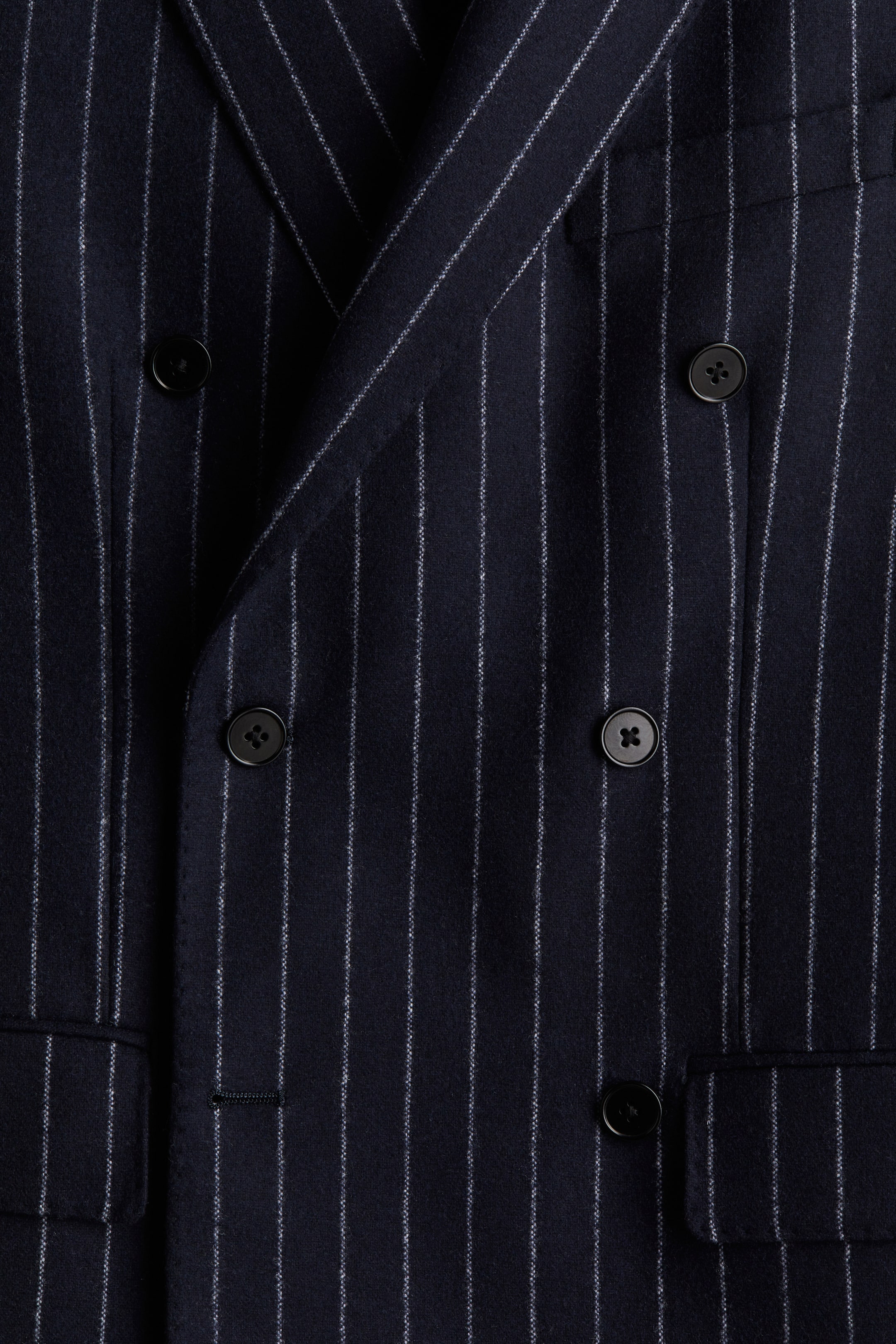 Regular Fit Wool-blend jacket - Navy blue/Pinstriped - Men | H&M GB 7