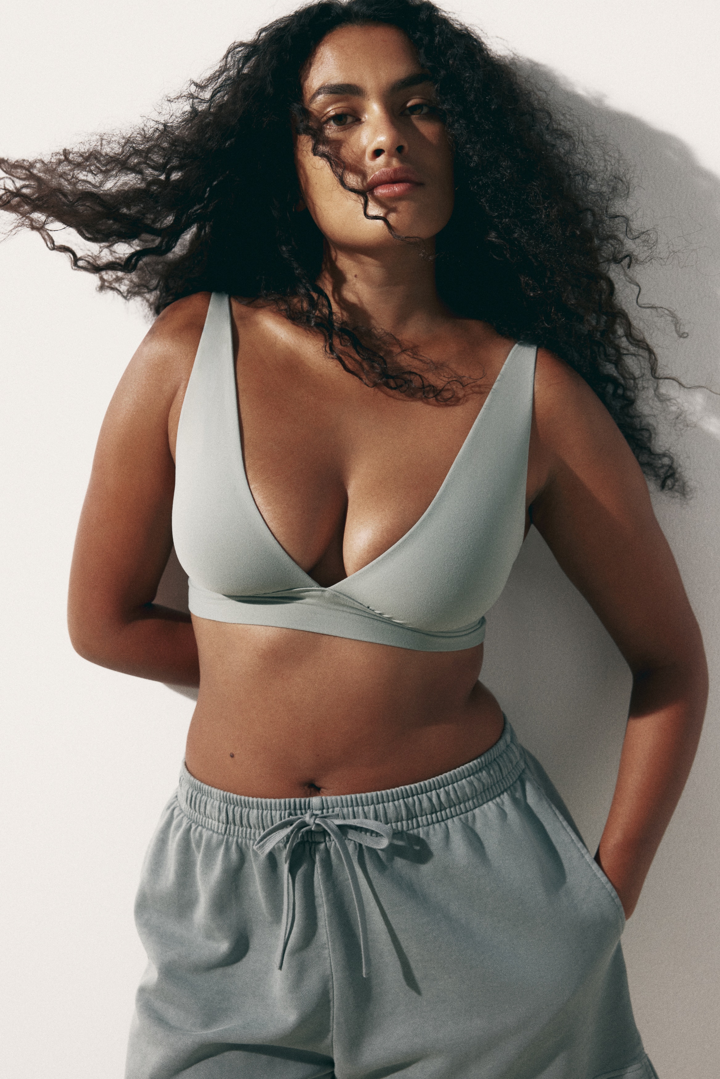 Padded soft microfibre bra