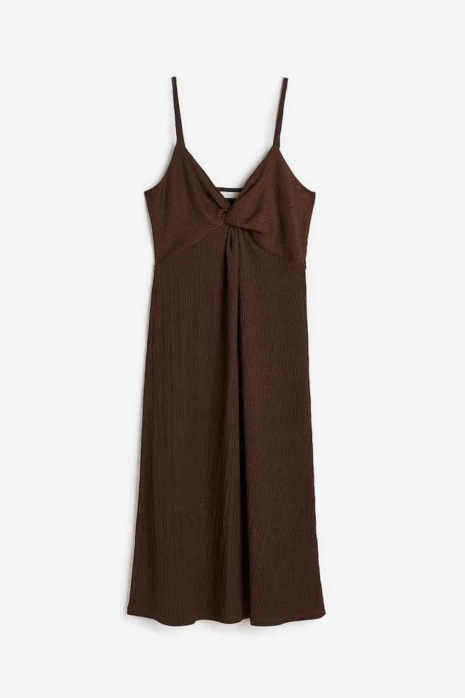 Twist-detail dress - Dark brown/Black/Blue/Cream/Brown patterned/dc - 2