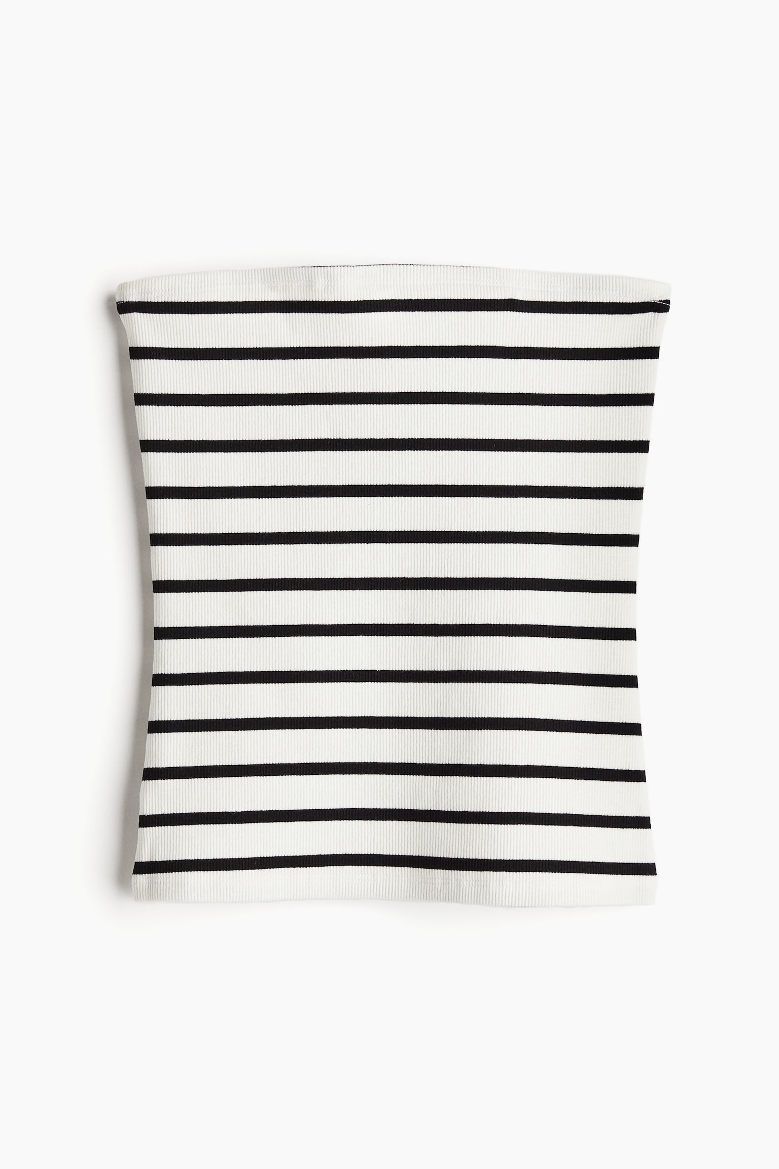 Rib Bandeau - White/Black stripe/White/Black/Light greige/Light grey marle - 2