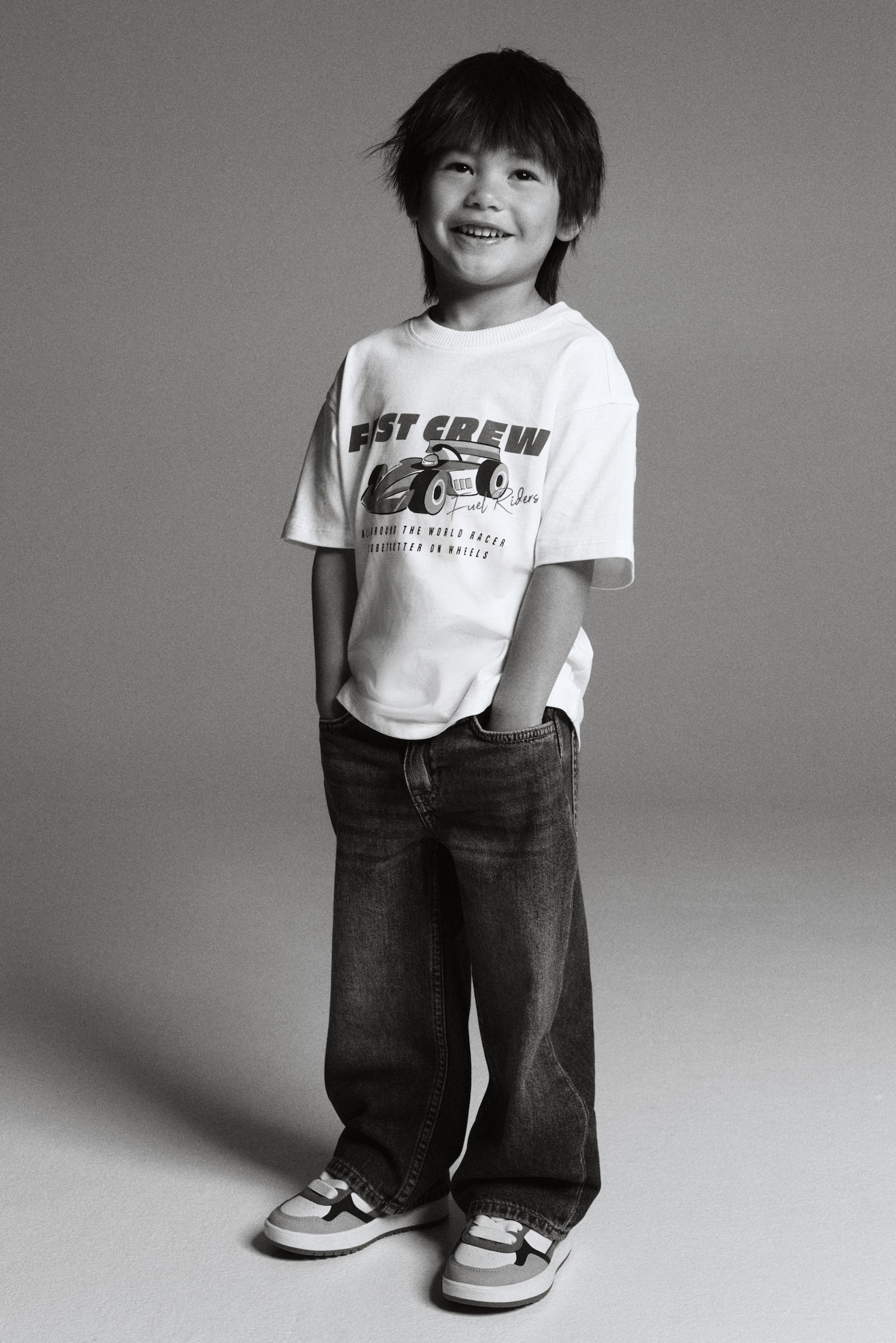 Printed T-shirt - White/Fast Crew/Orange/Dinosaur/Navy blue/Bear/Dusty turquoise/Energy/Black/NASA/Navy blue/Sports/White/Boston Garage Club/Blue/Striped - 3