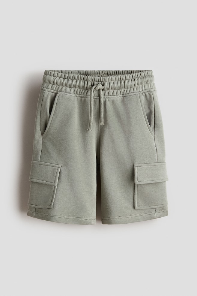 Cargo Sweatshorts - Light khaki green/Light dusty turquoise/Black/Light gray melange/Navy blue/Brown - 1