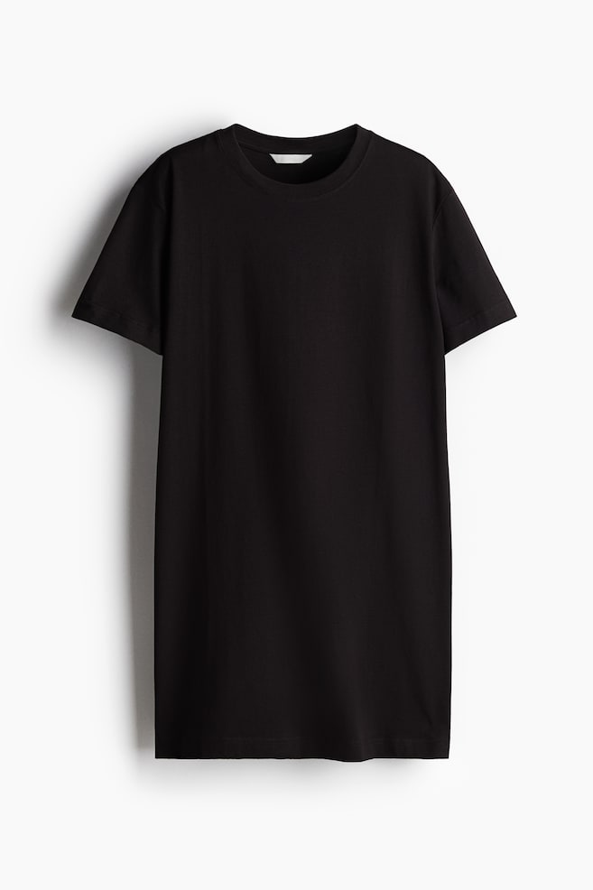 T-shirt dress - Dark brown/Black - 1