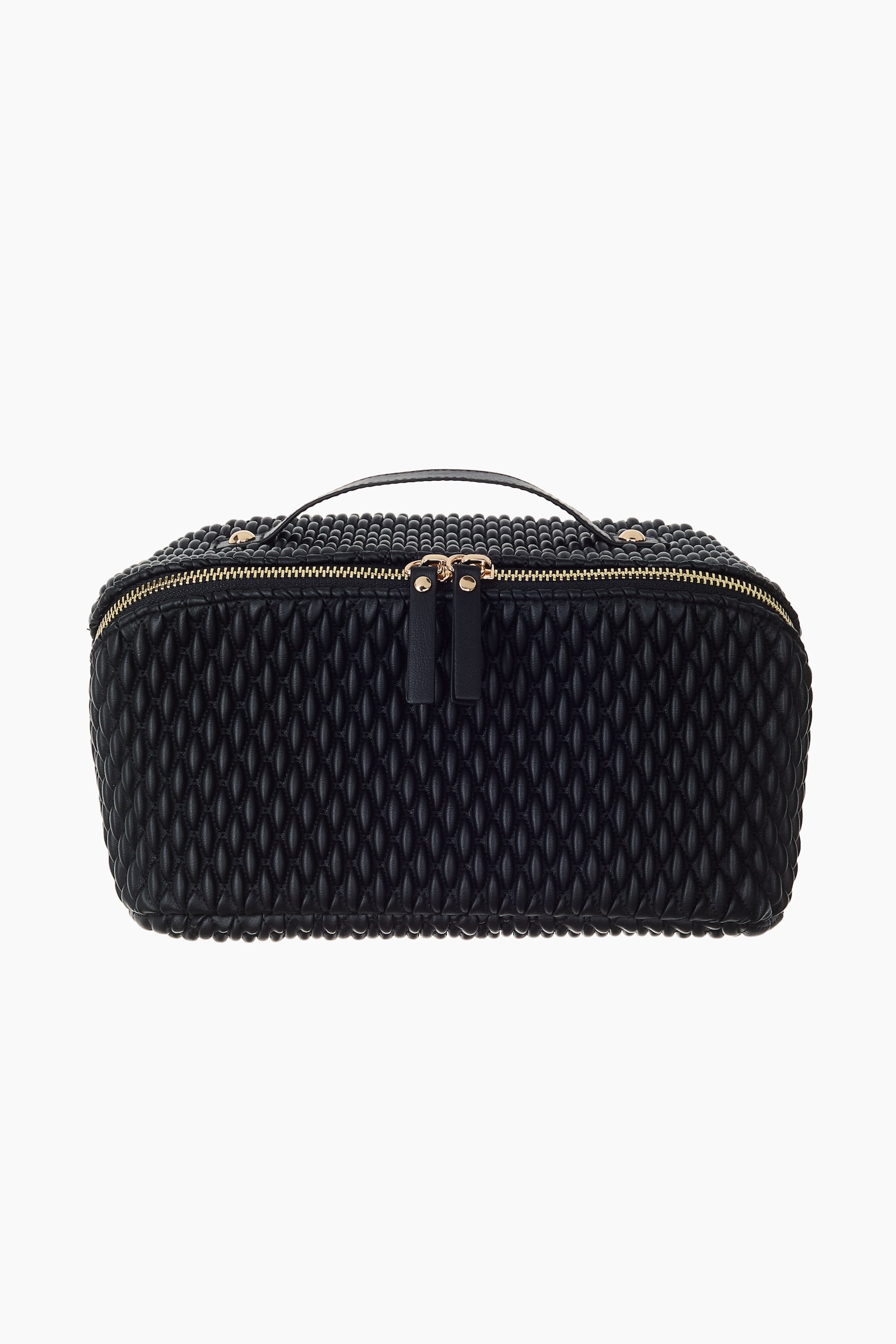 Женский несессер H&M Quilted Boxy Toiletry Bag, цвет: Чёрный — фото 1