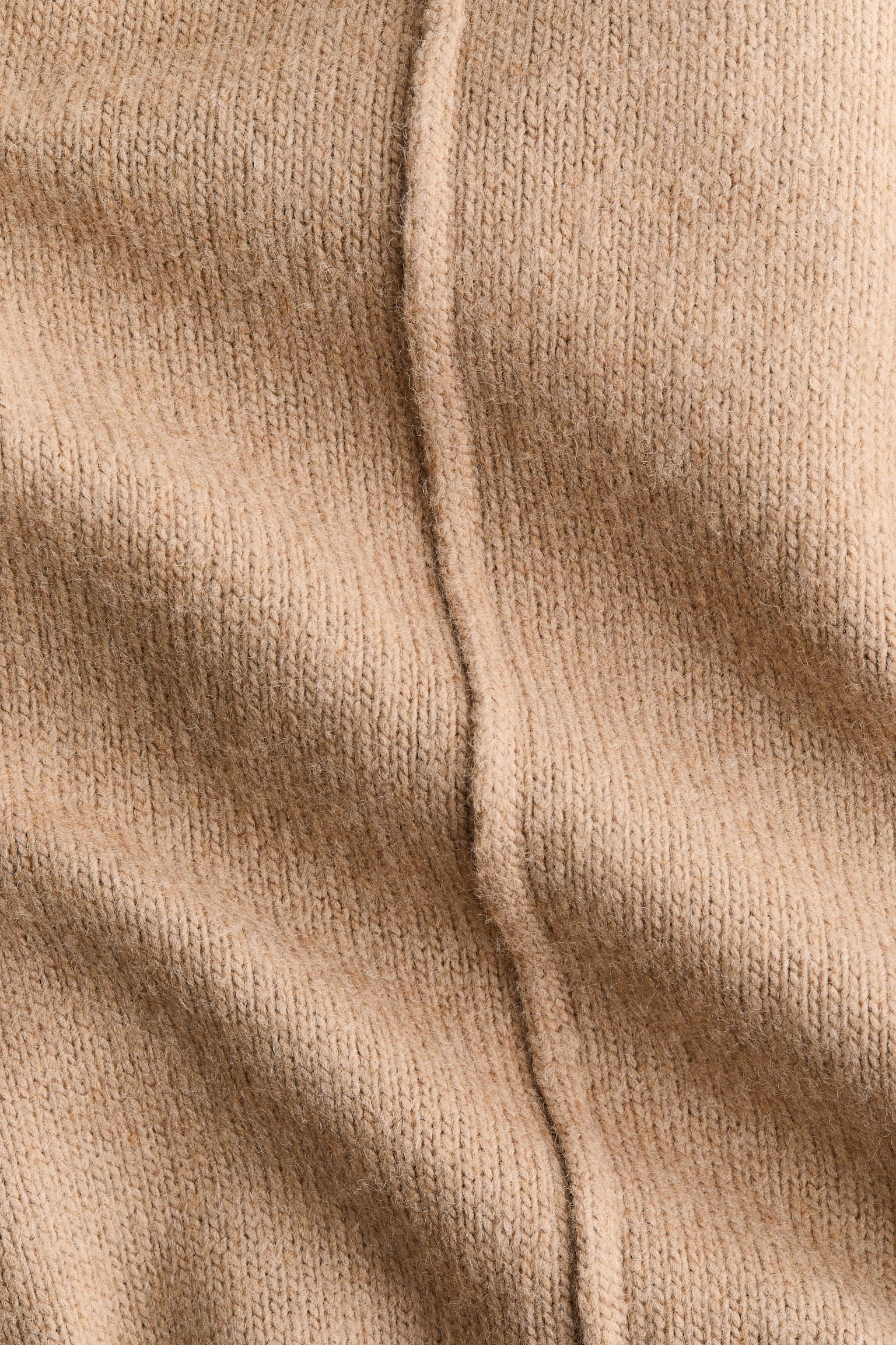 Suéter de cuello alto con costura - Beige oscuro/Gris jaspeado oscuro/Crema/Oliva dorado - 5