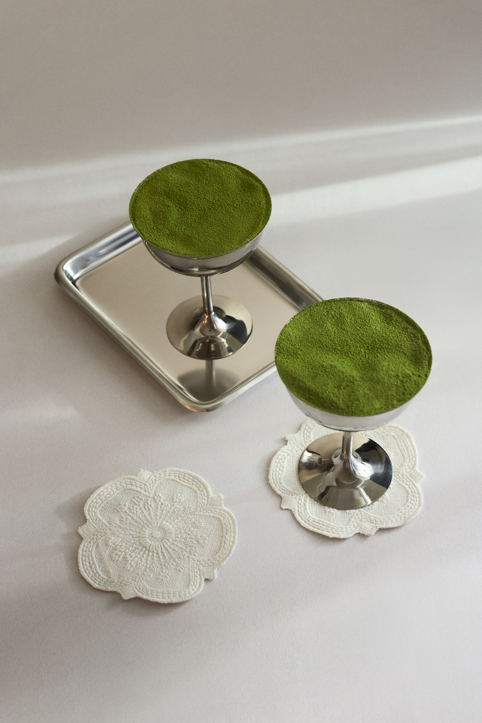 4-pack embroidery-detail coasters - White - 2