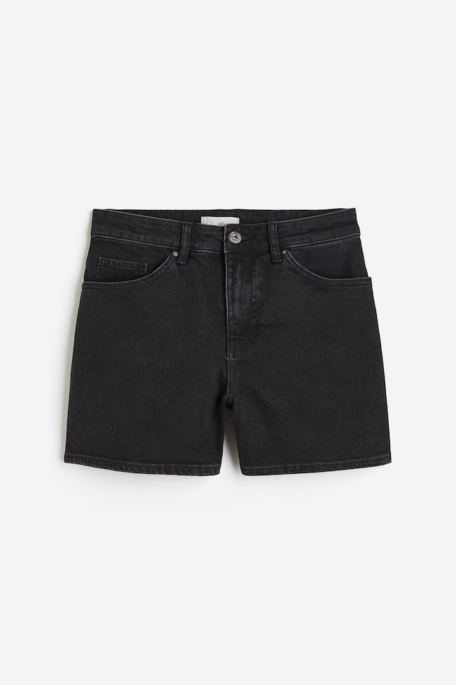 Denim shorts - Black/Light denim blue - 2