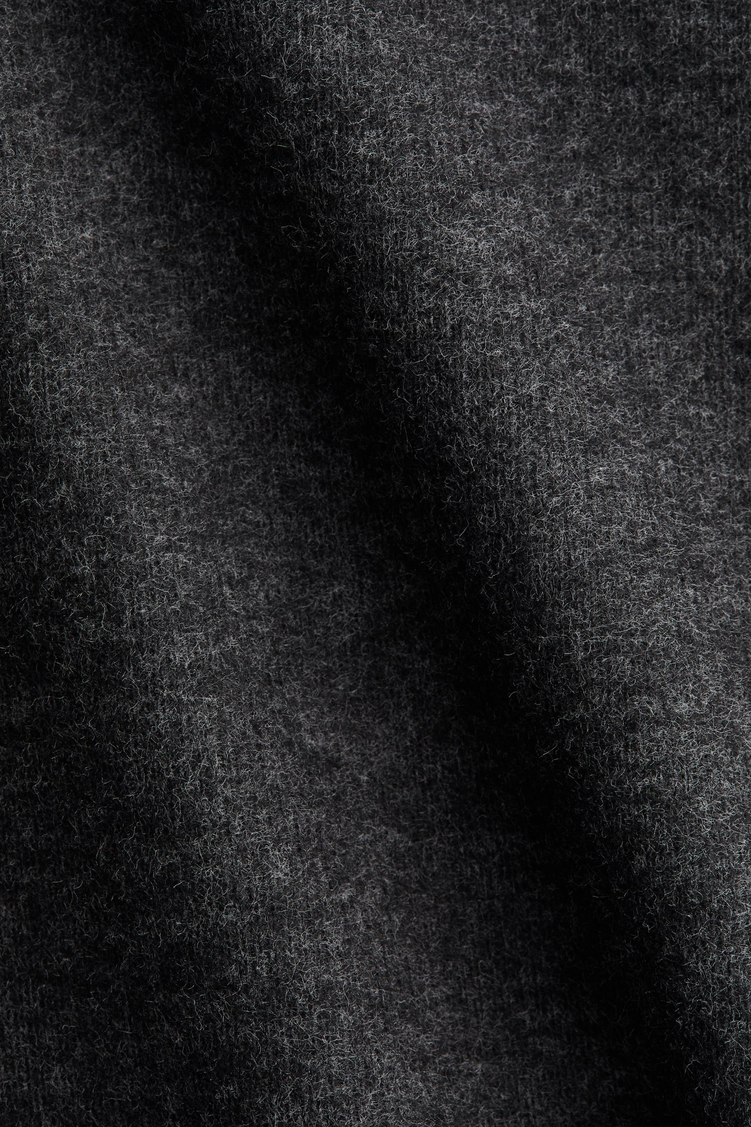 Женские брюки H&M Straight-Leg Knit, цвет: Тёмный серый меланжевый — фото 5
