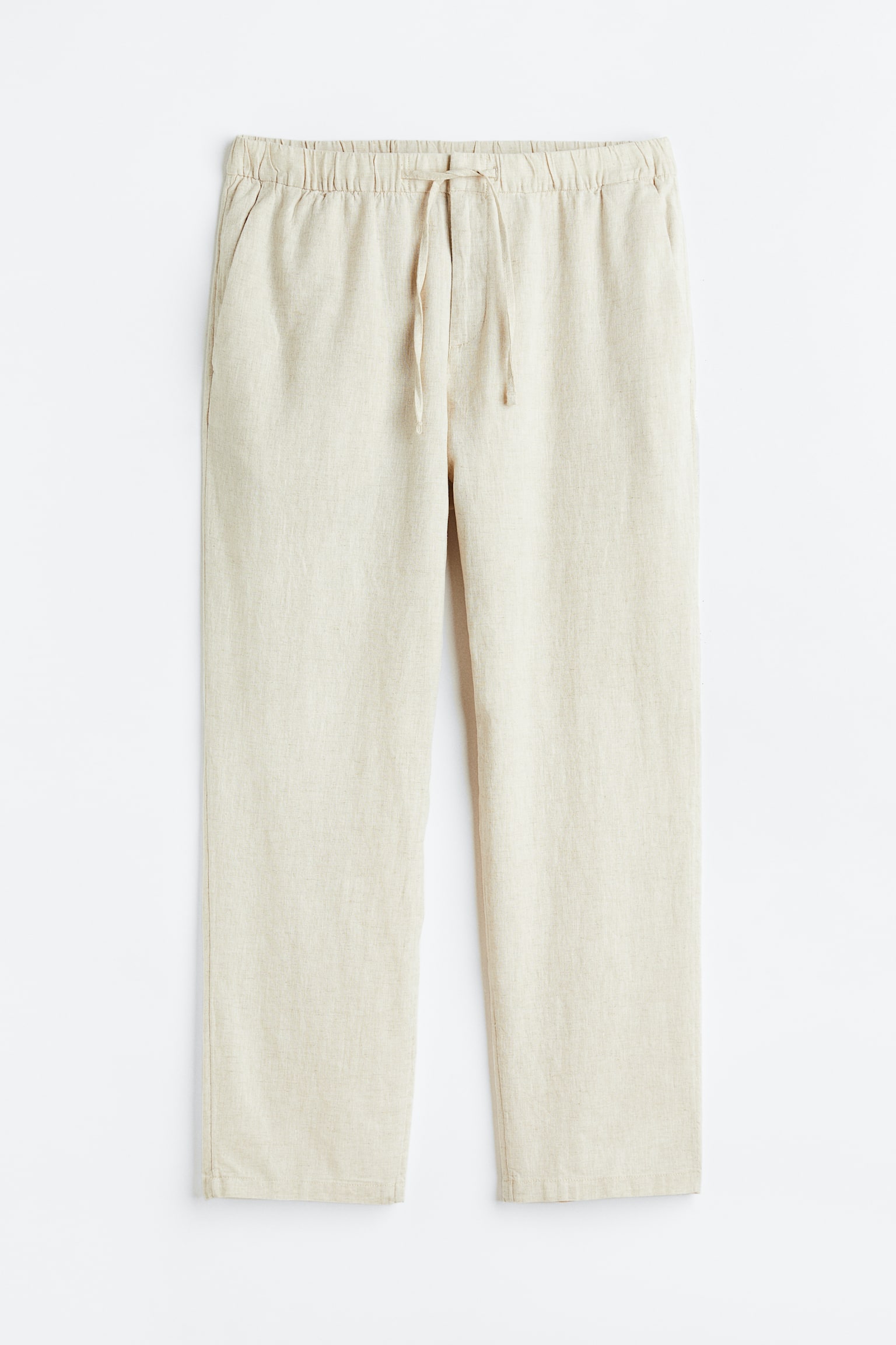 Regular Fit Linen-blend trousers - White marl/White/Grey/Black - 2