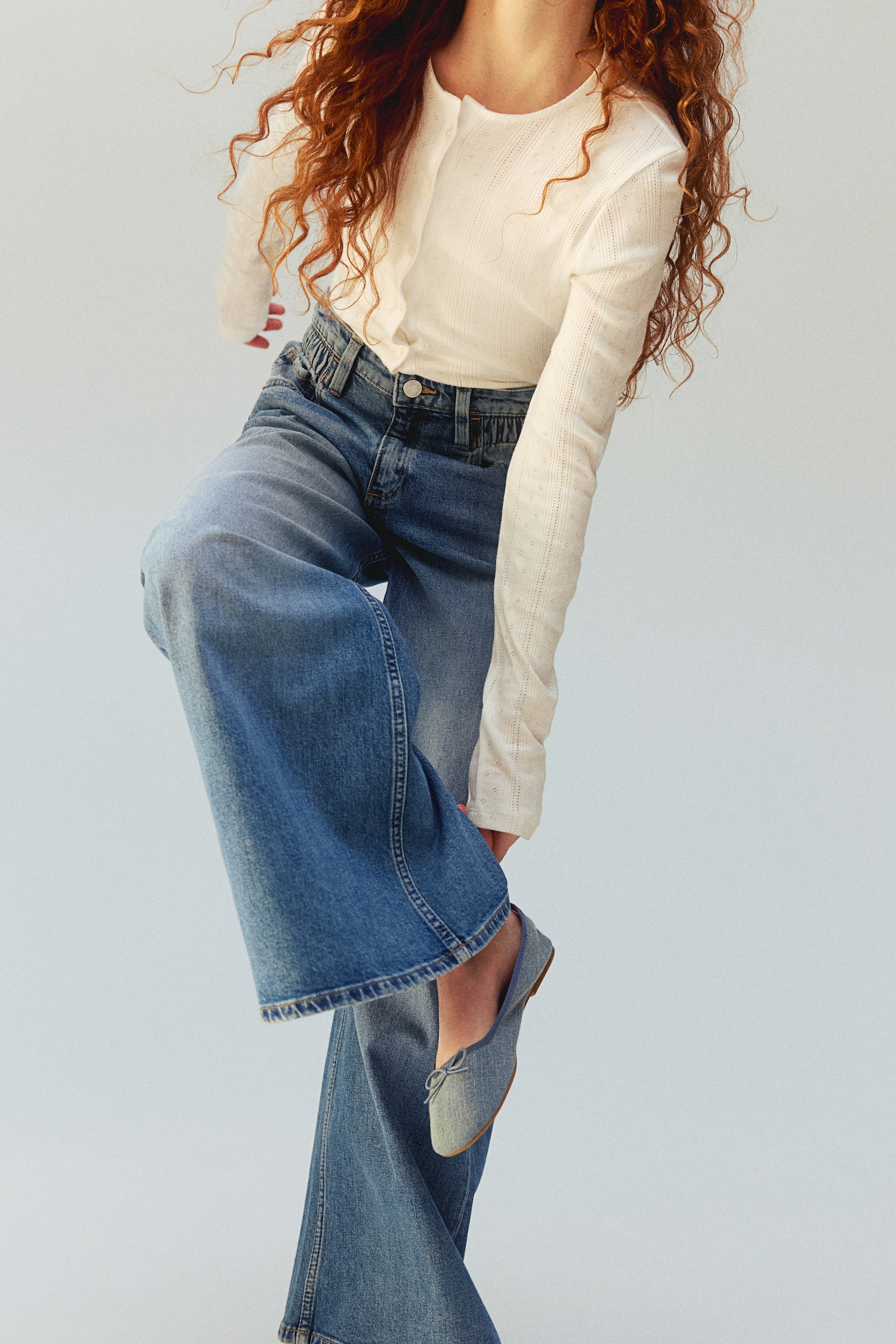 Super Wide Leg Jeans - Denim blue - 5