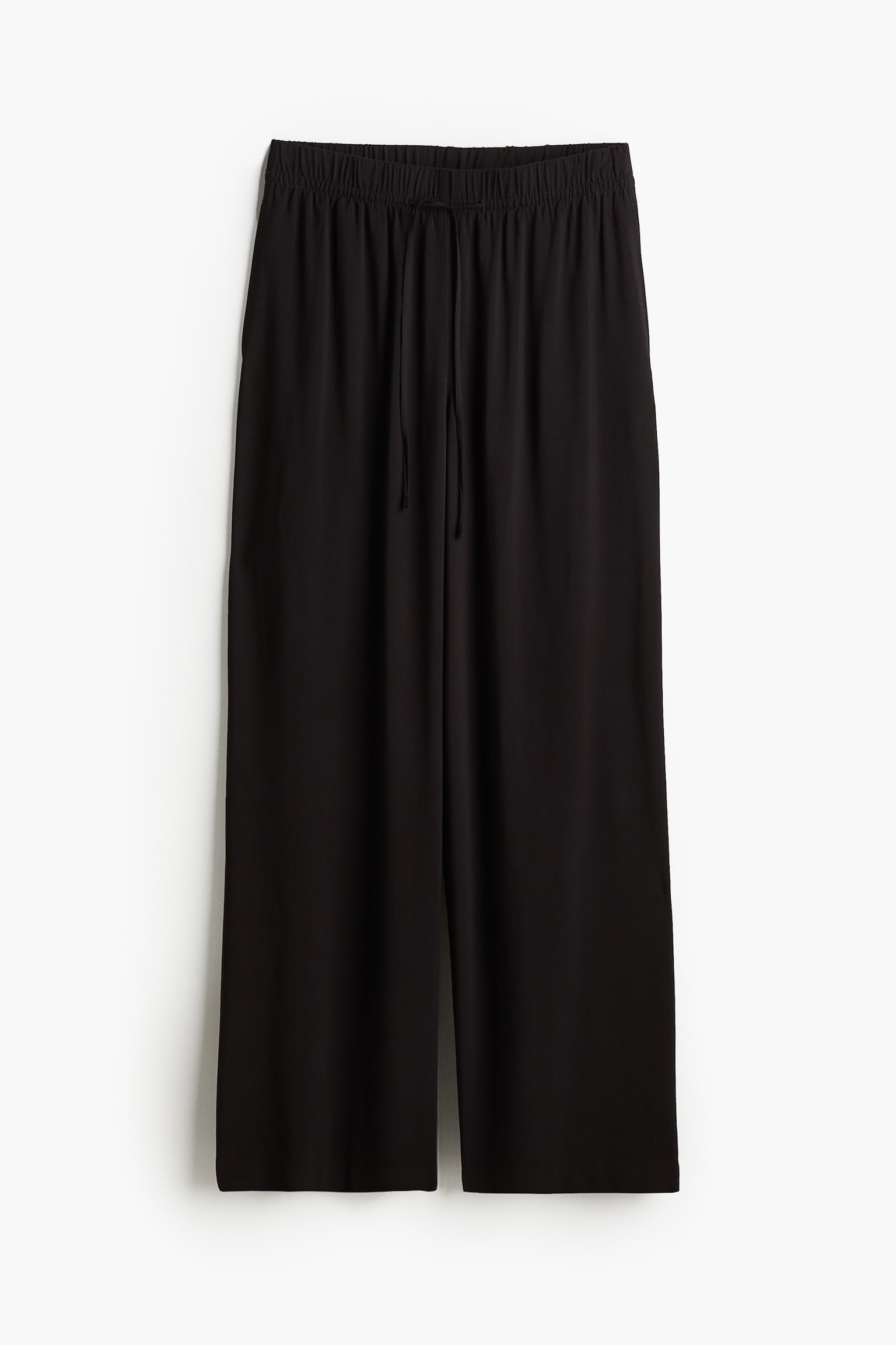 Wide Pull On Pants - Black/Light beige/Dark khaki green - 2