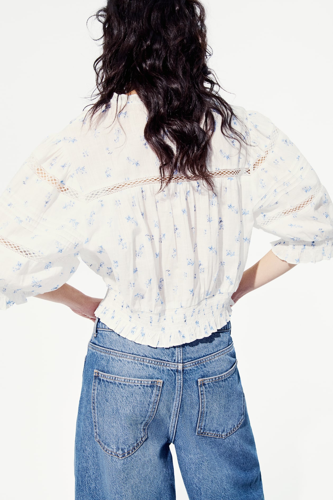 Pintucked Cotton Blouse - image 3