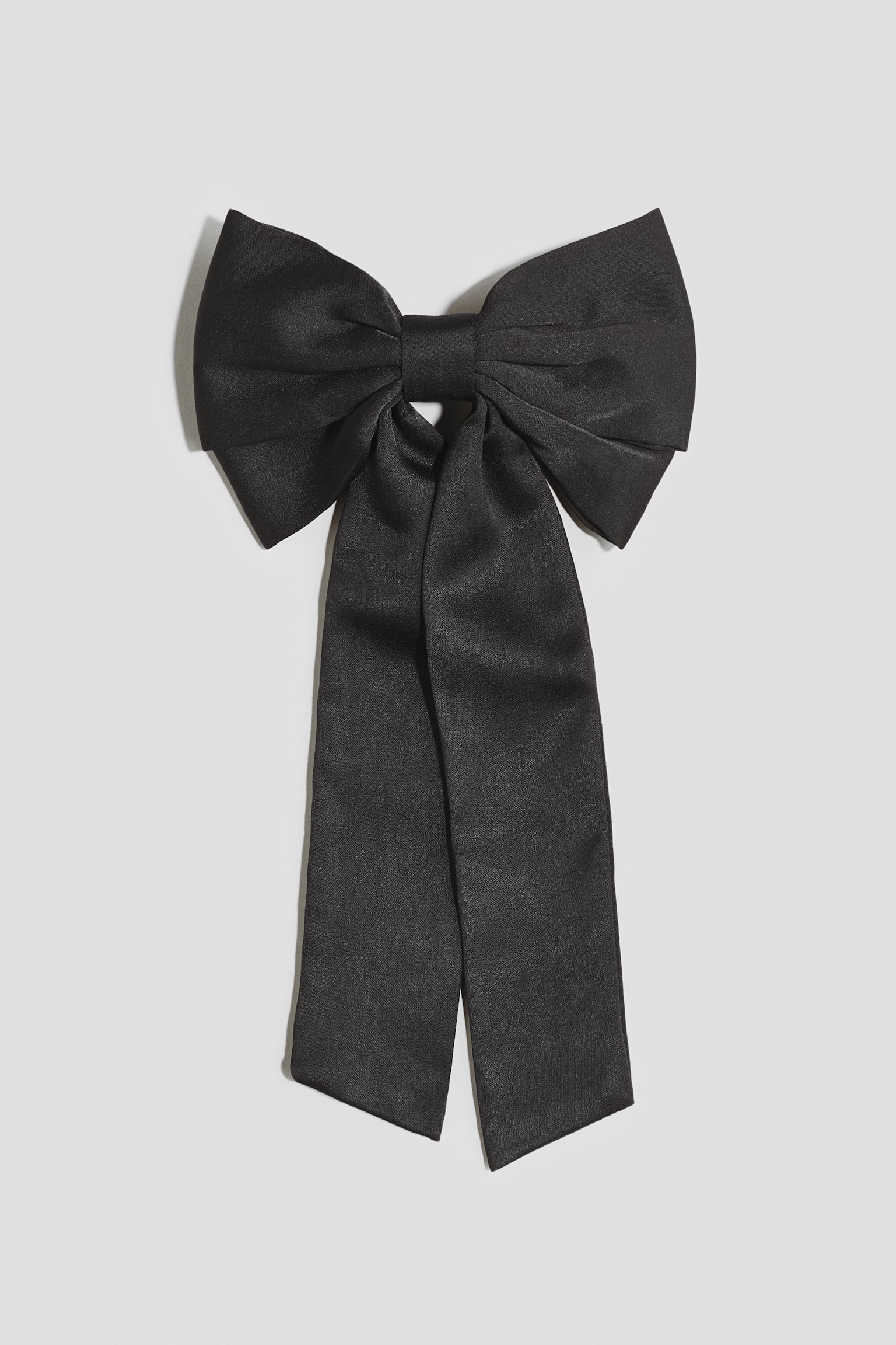 Bow-detail hair clip - Black