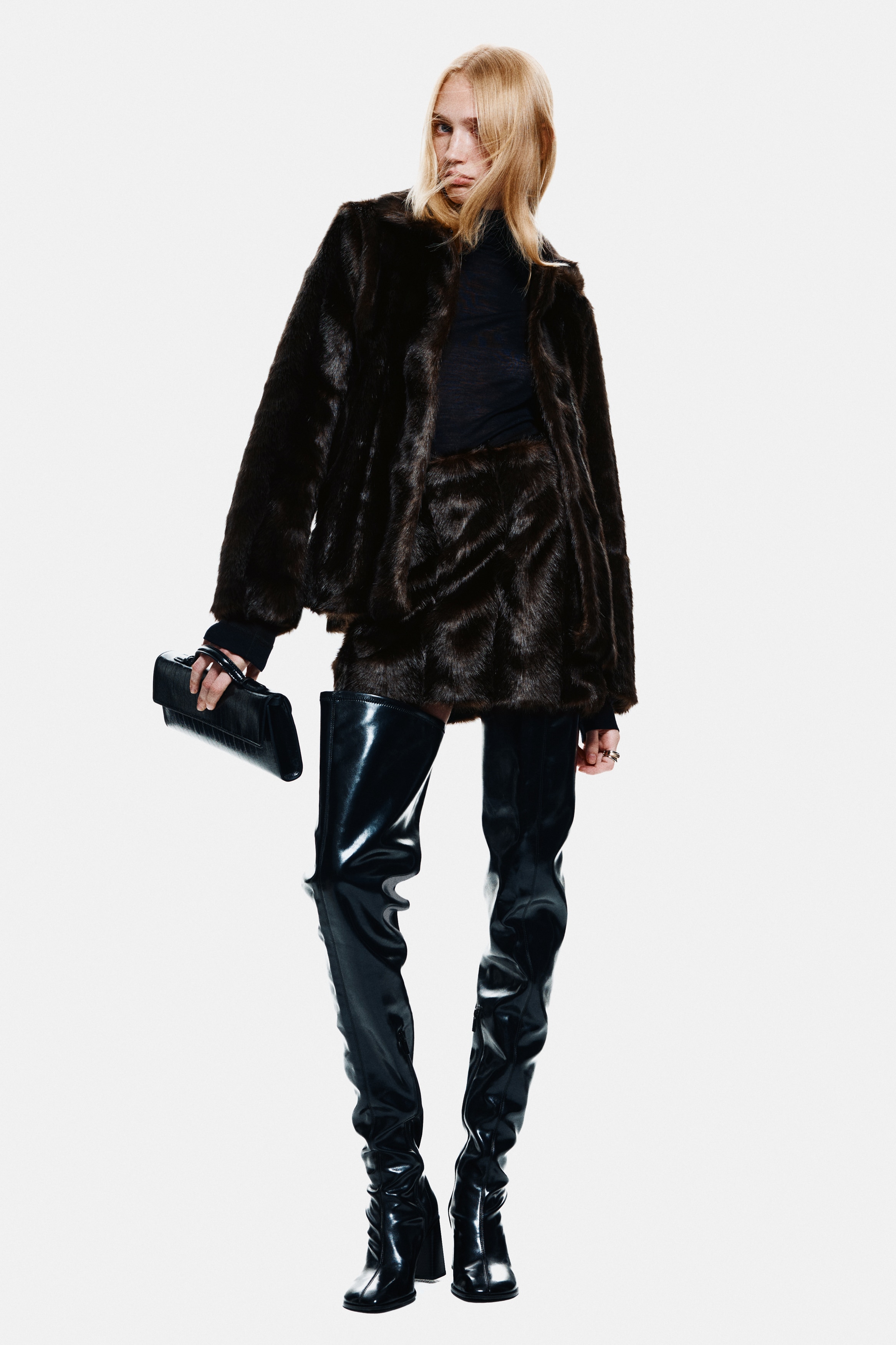 Ladies - Dark brown Mini skirt - Size: 18  - H&M